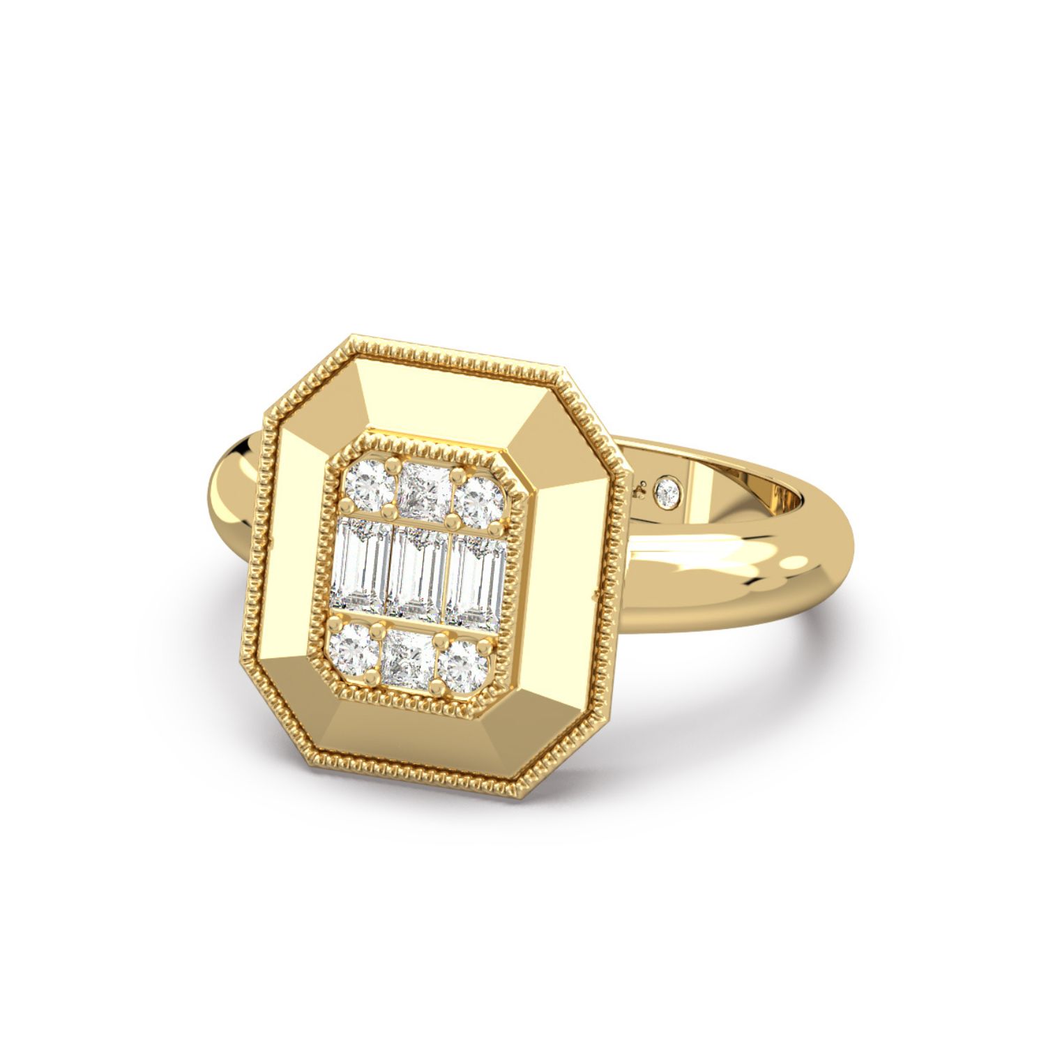 Women’s Gold Gatsby Emerald Cut Ring ClartÃ¨