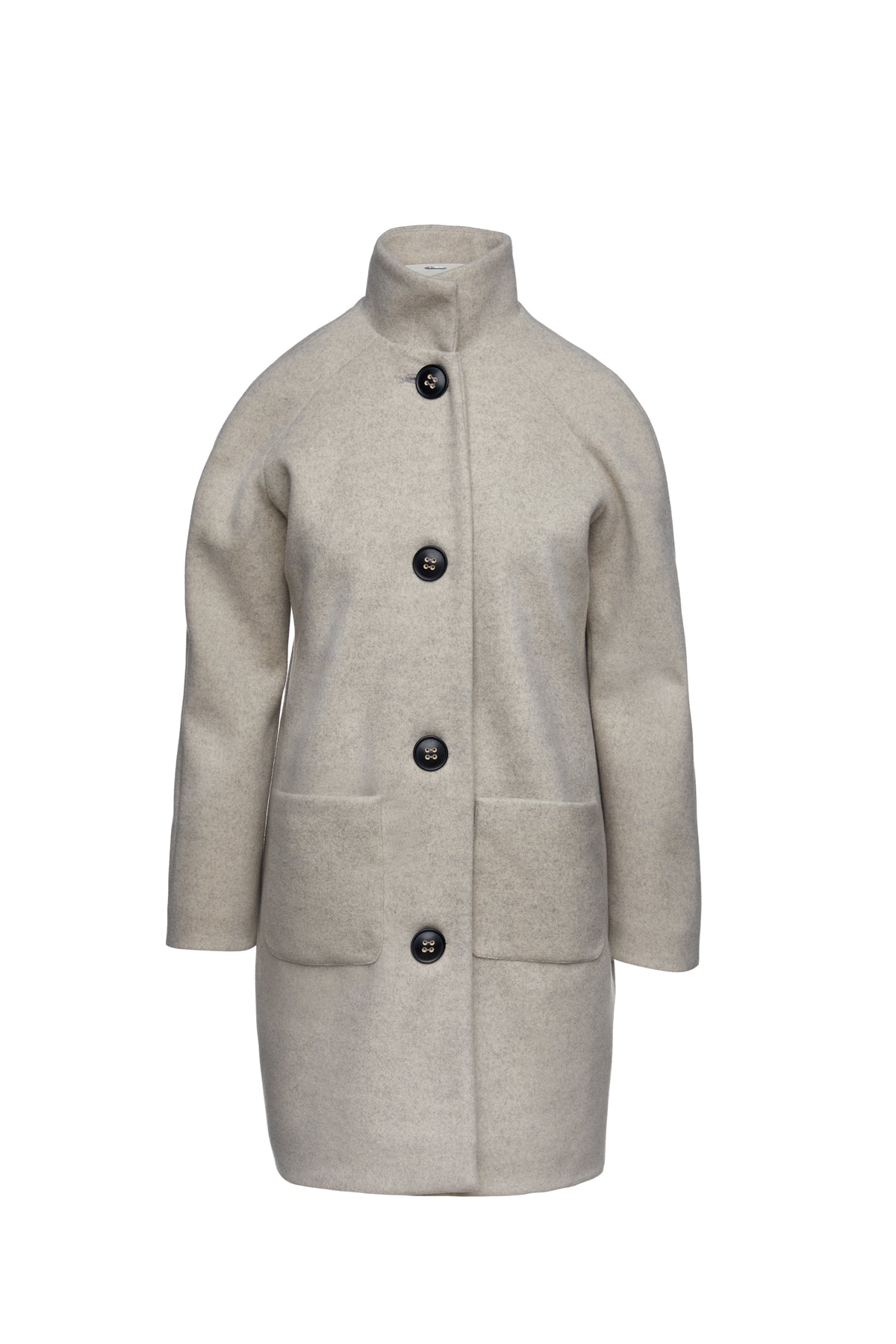 Conquista Women's Neutrals Mouflon Sand Colour Melange Coat By  Fashion In Beige/black