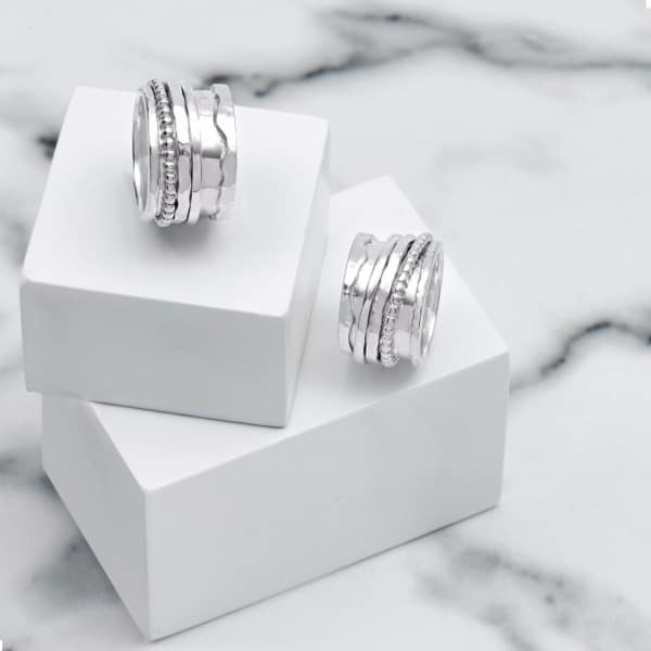 Neola Spinning Sterling Silver Cocktail Ring In Cocktail