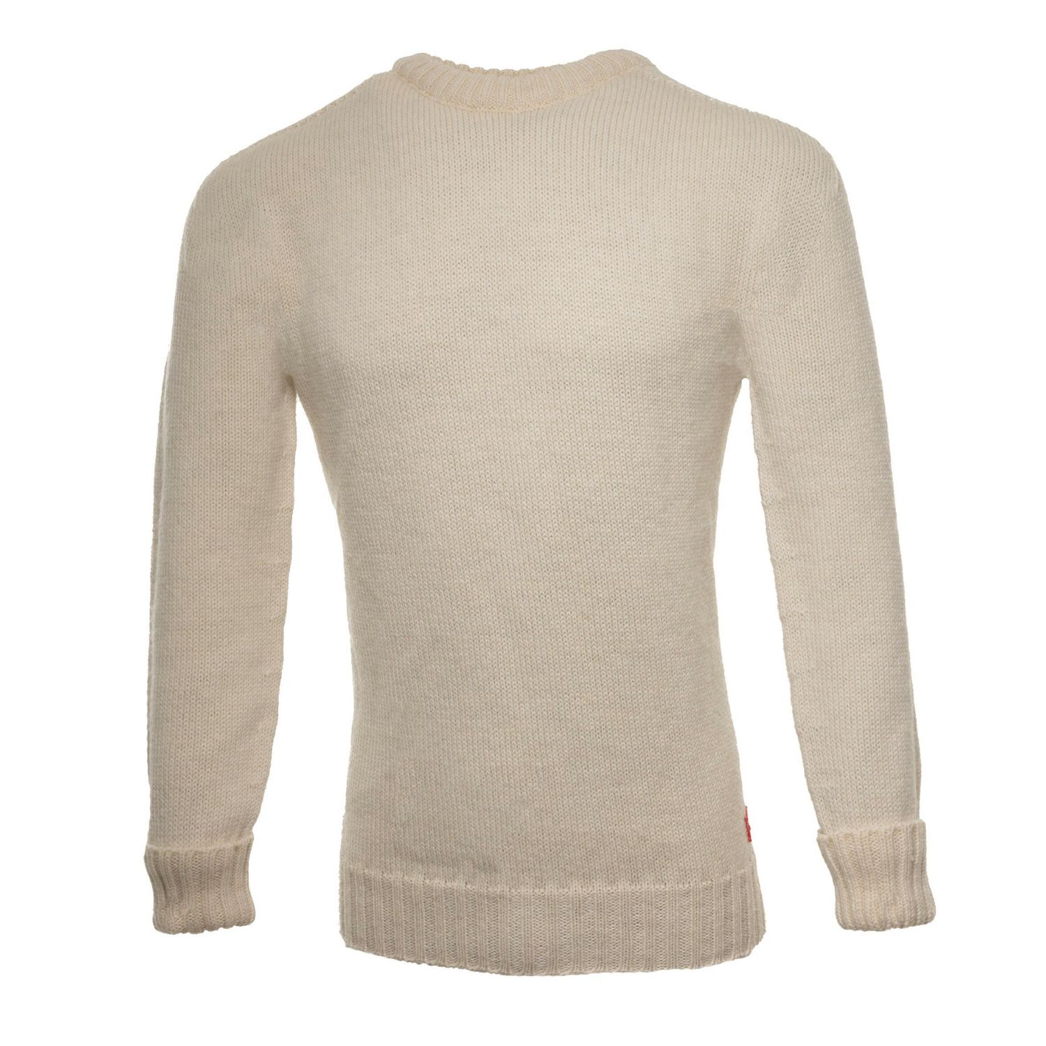Arthur Beale Men's White  Oiled Wool Pelmo® Jumper - Ecru In White
