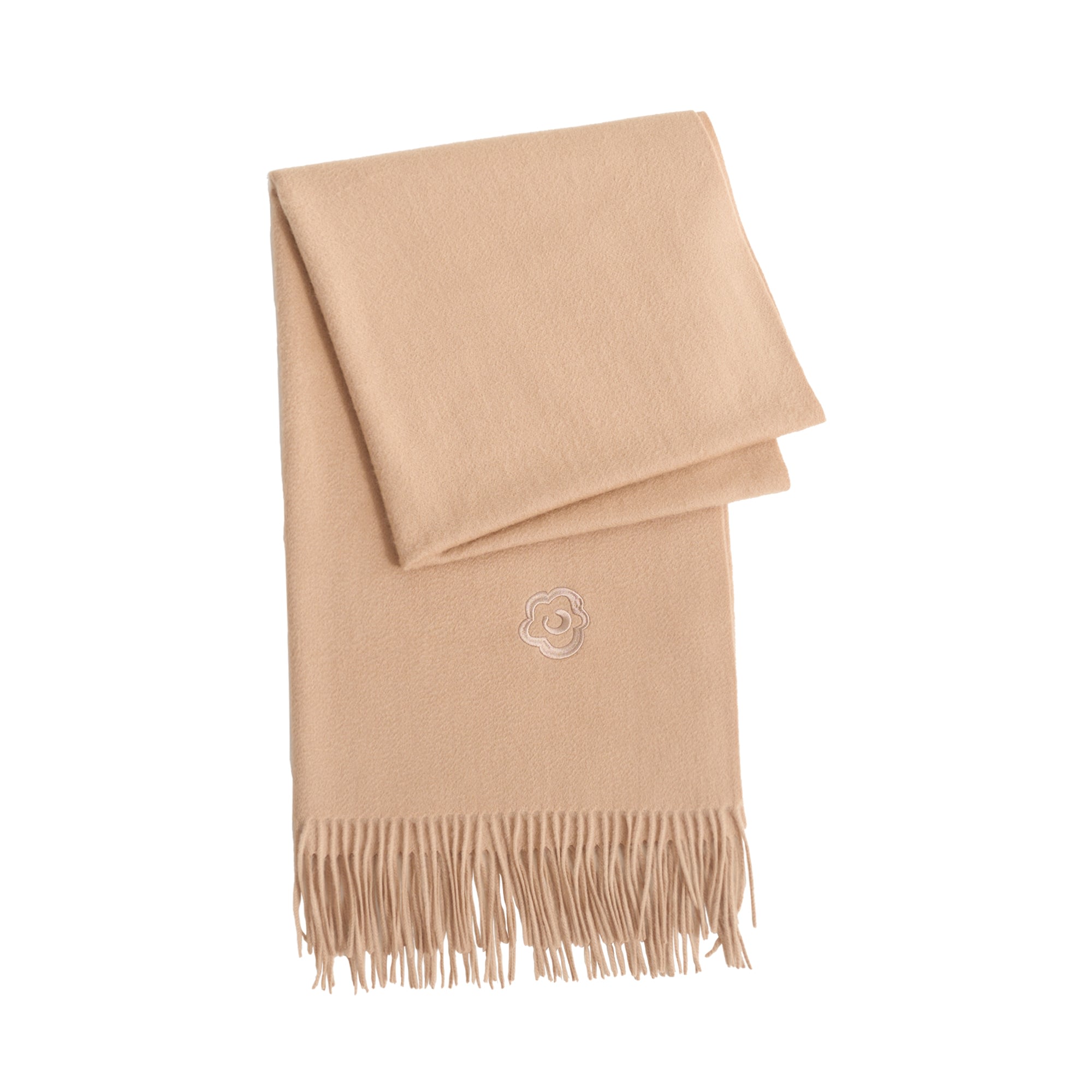 Women’s Neutrals "The Big Shawl" Oversized Cashmere Wrap - Light Tan Lost Pattern Nyc