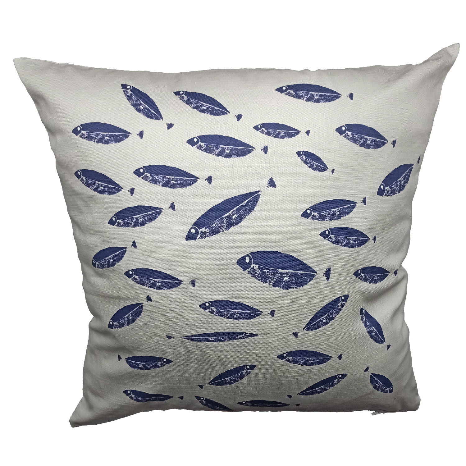 Cushion Cover Fish - Grey Poppi & Peaseblossom Art