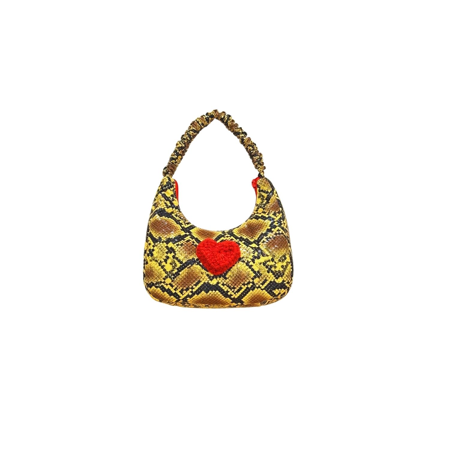 Couture To Your Door Women's Brown / Black Upcycled Mini Faux Snake Skin Bag In Brown/black