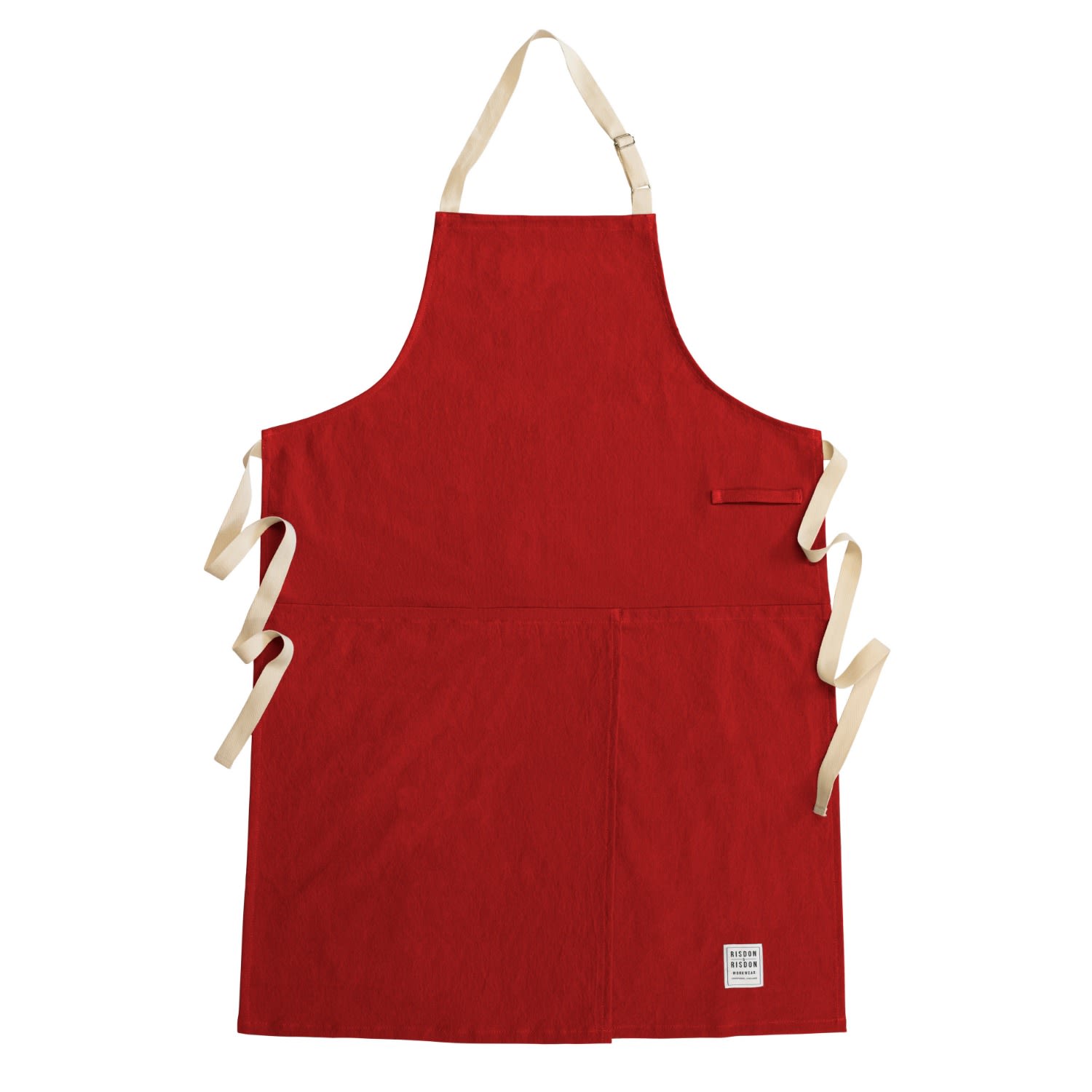 Potter’s Split Leg Canvas Apron - No Pockets - Red Medium Risdon & Risdon