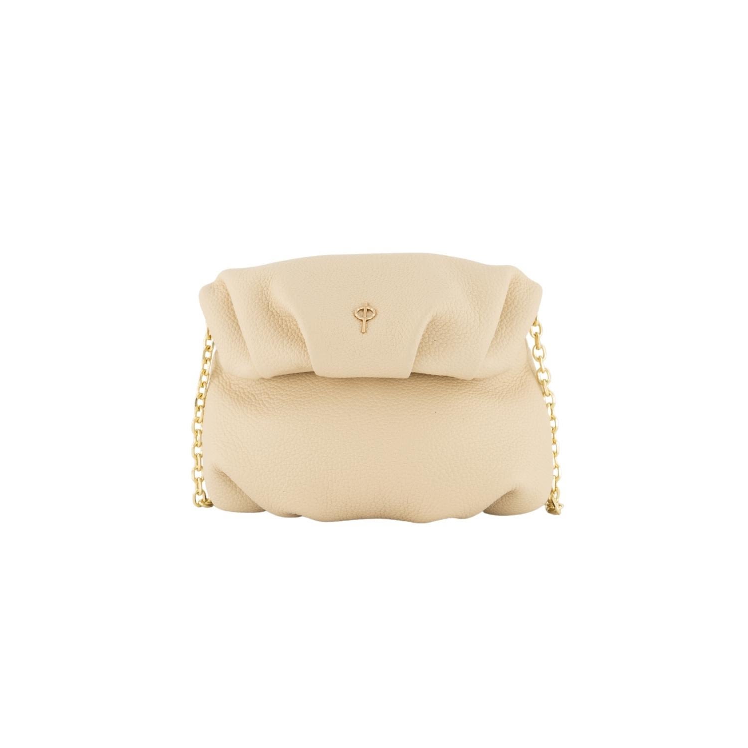 Women's White Baby Leda Beige - Leather Cossbody | Otrera