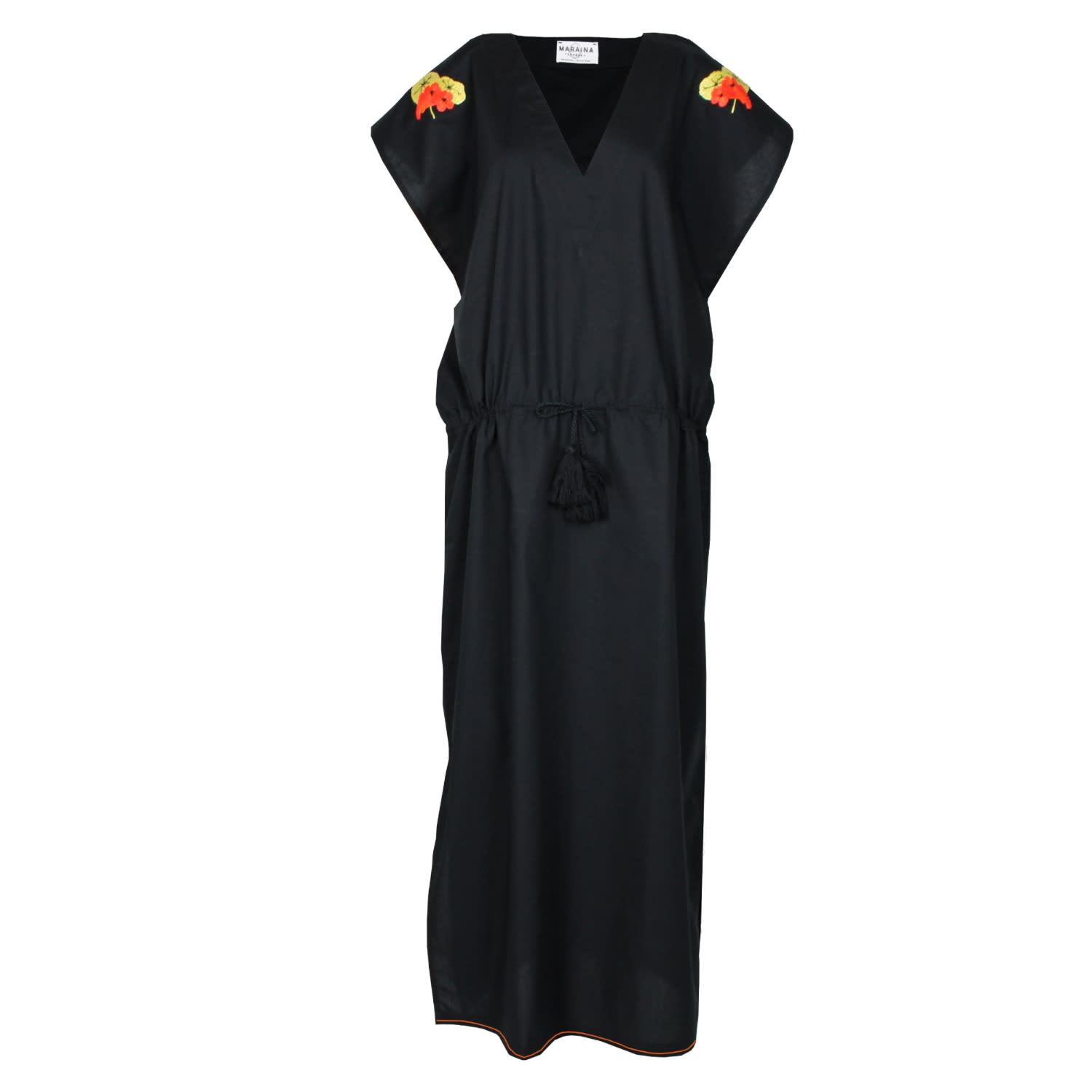 black kaftan dress