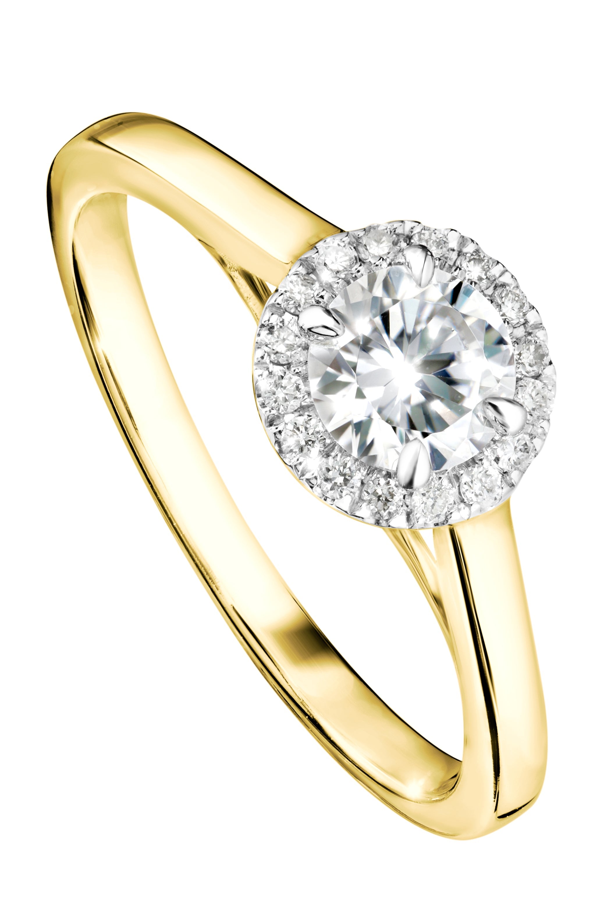 Women’s Ida Yellow Gold Half Carat Lab Grown Diamond Ring Created Brilliance