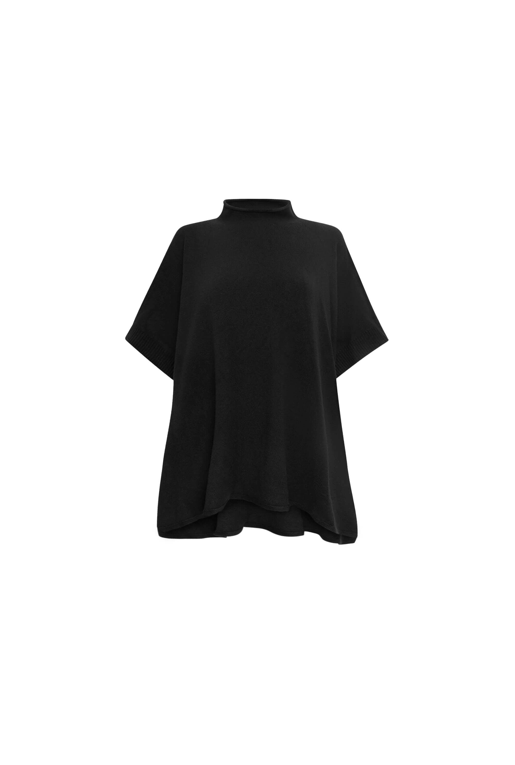 James Lakeland Women's Black Button Poncho In Black