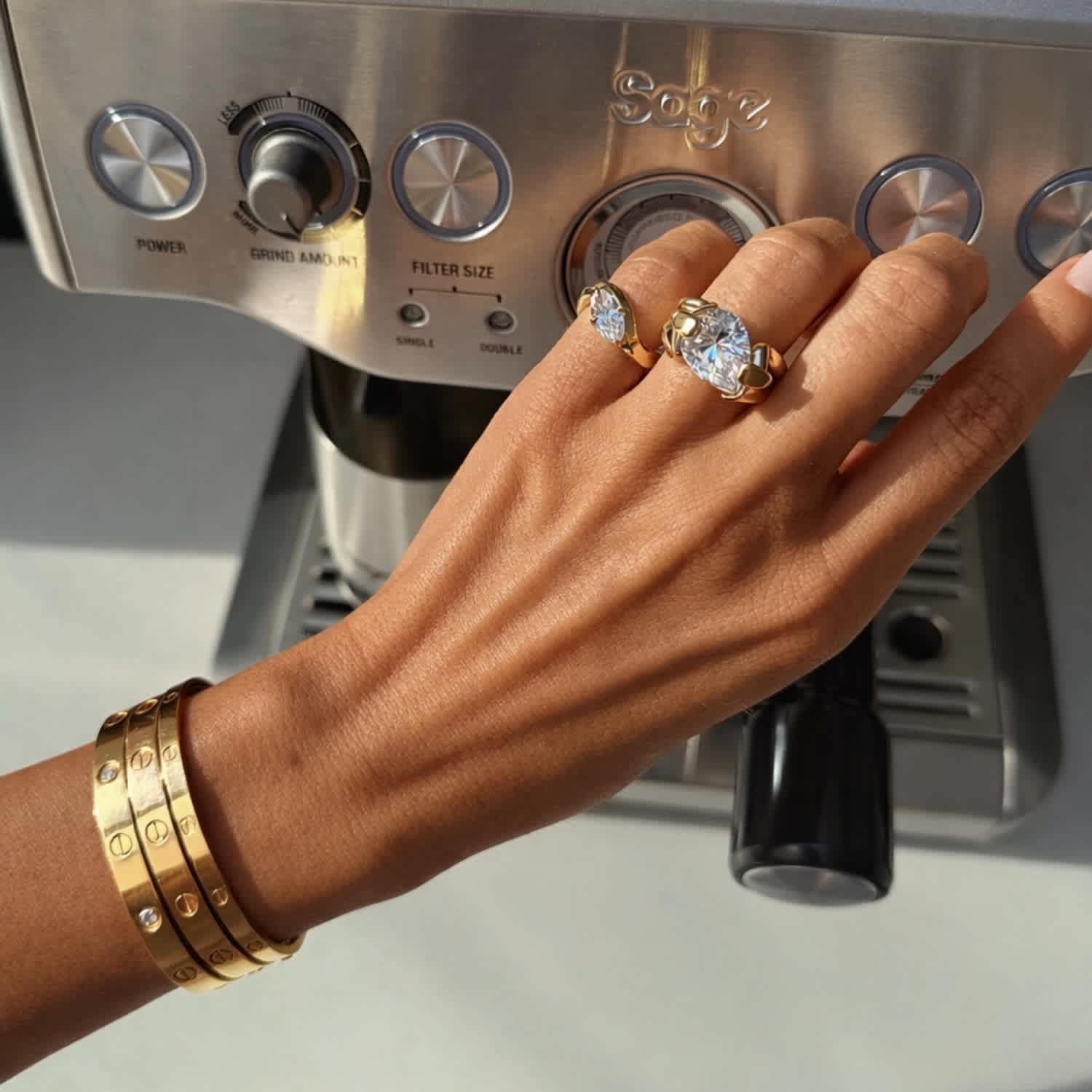 My Love Language Sculptural Marquise Pinky Ring | OneWildOne
