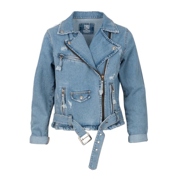 Women S Designer Blue Biker Coats Jackets