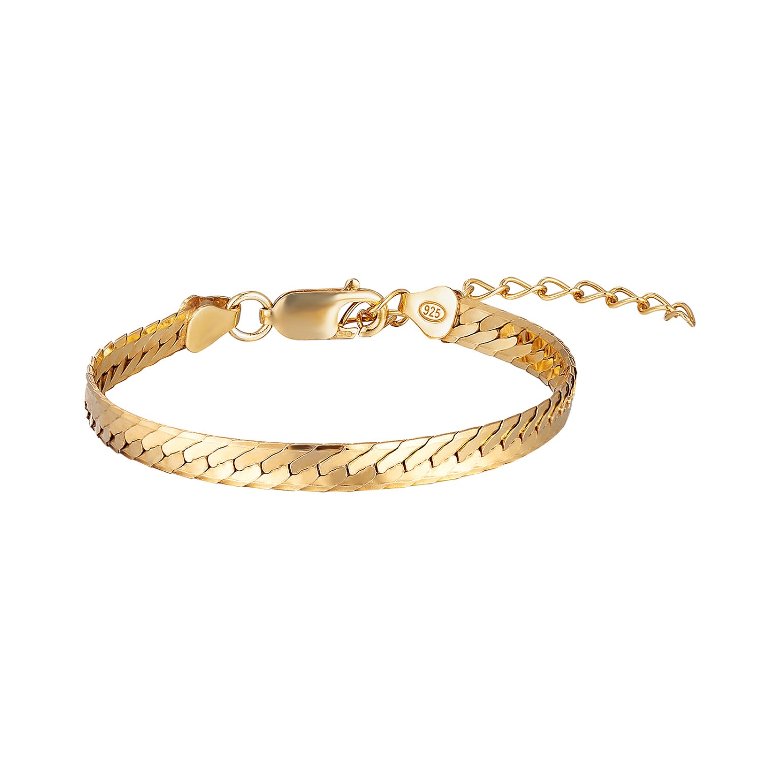 Women’s 22Ct Gold Vermeil Chunky Snake Chain Bracelet Seol + Gold