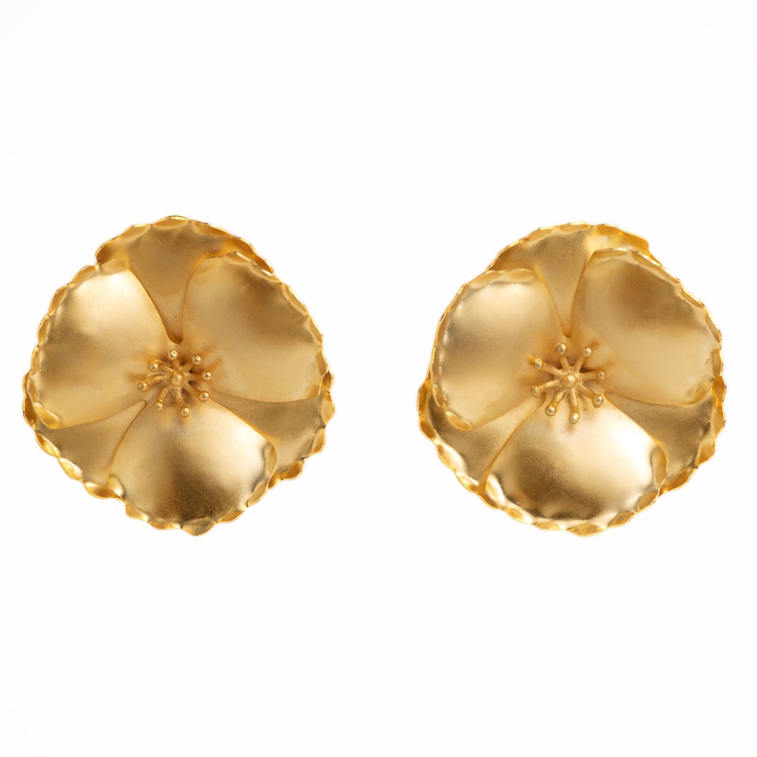 Meraki By Rashmi Bajaj Women's Gold Daylily Earrings
