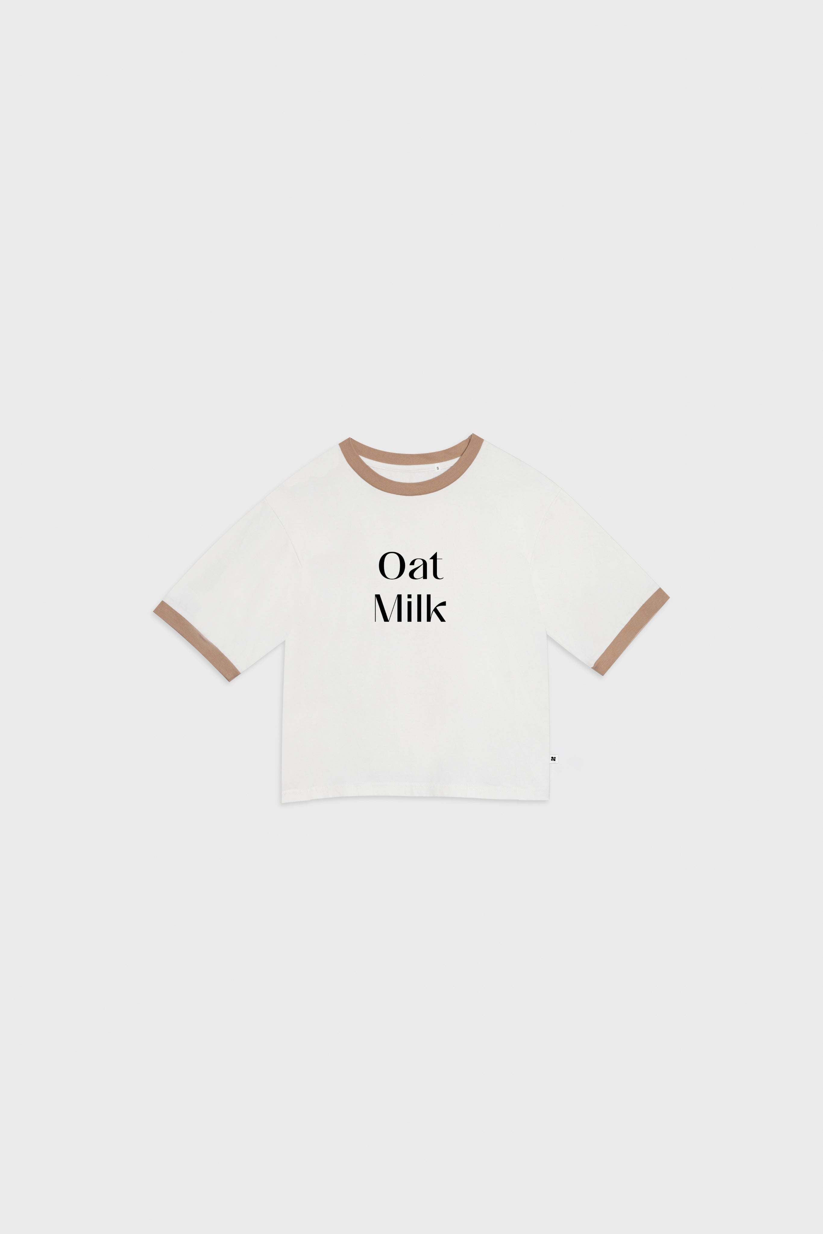 The New Orchard Women's Brown / White Oat Milk Tee In Brown/white