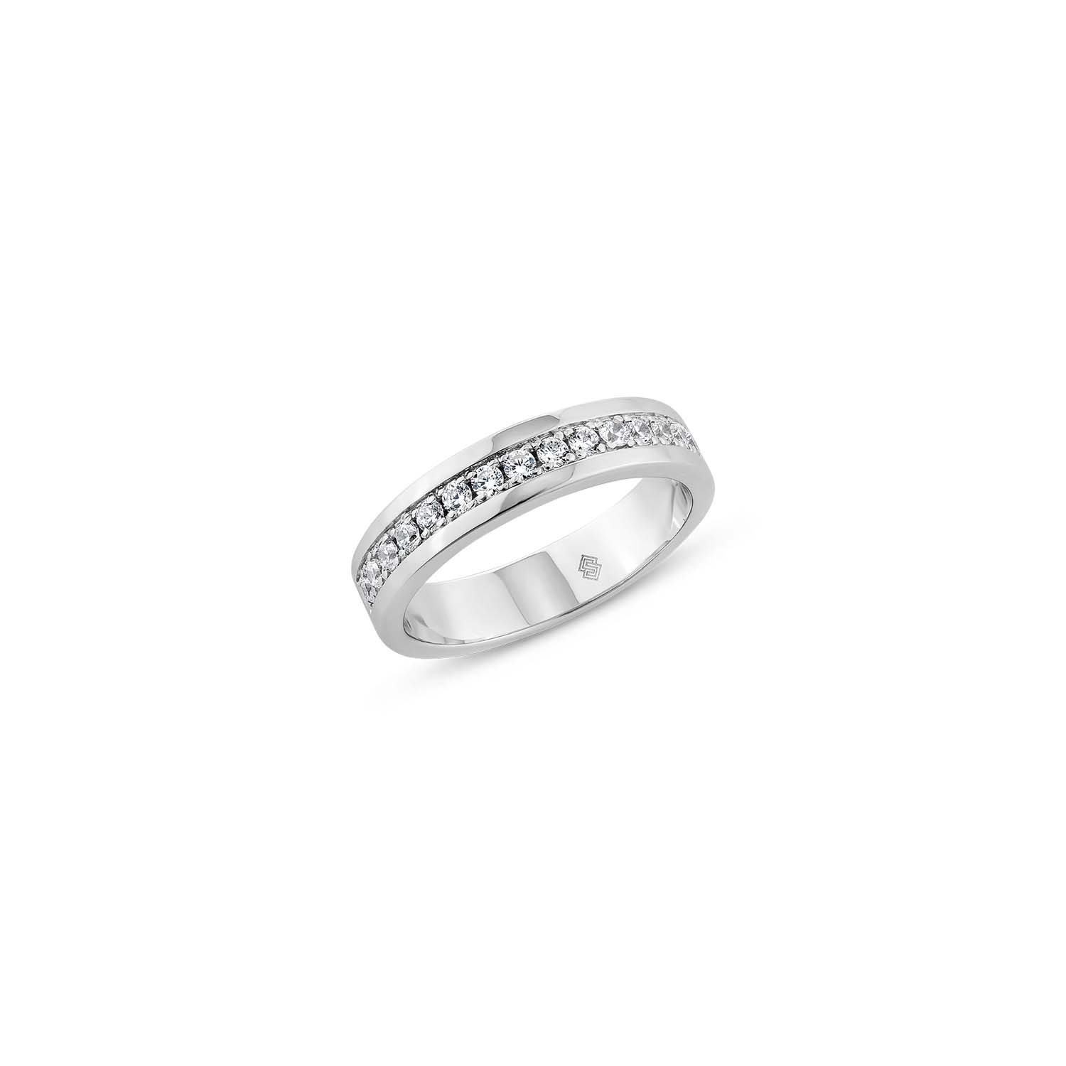 Sally Skoufis Men's Silver / White Galassia Ring With Man Made Cz Diamond Stimulant In Sterling Silver In Multi