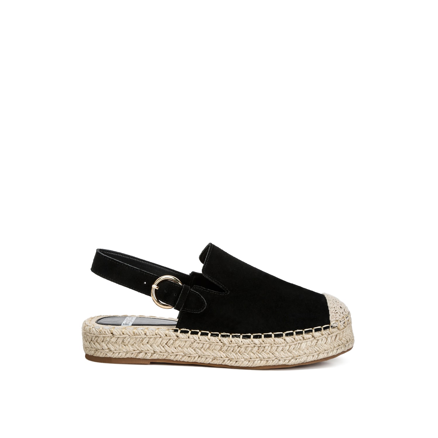 Rag & Co Women's Affie Genuine Suede Slingback Strap Espadrilles In Black In Black
