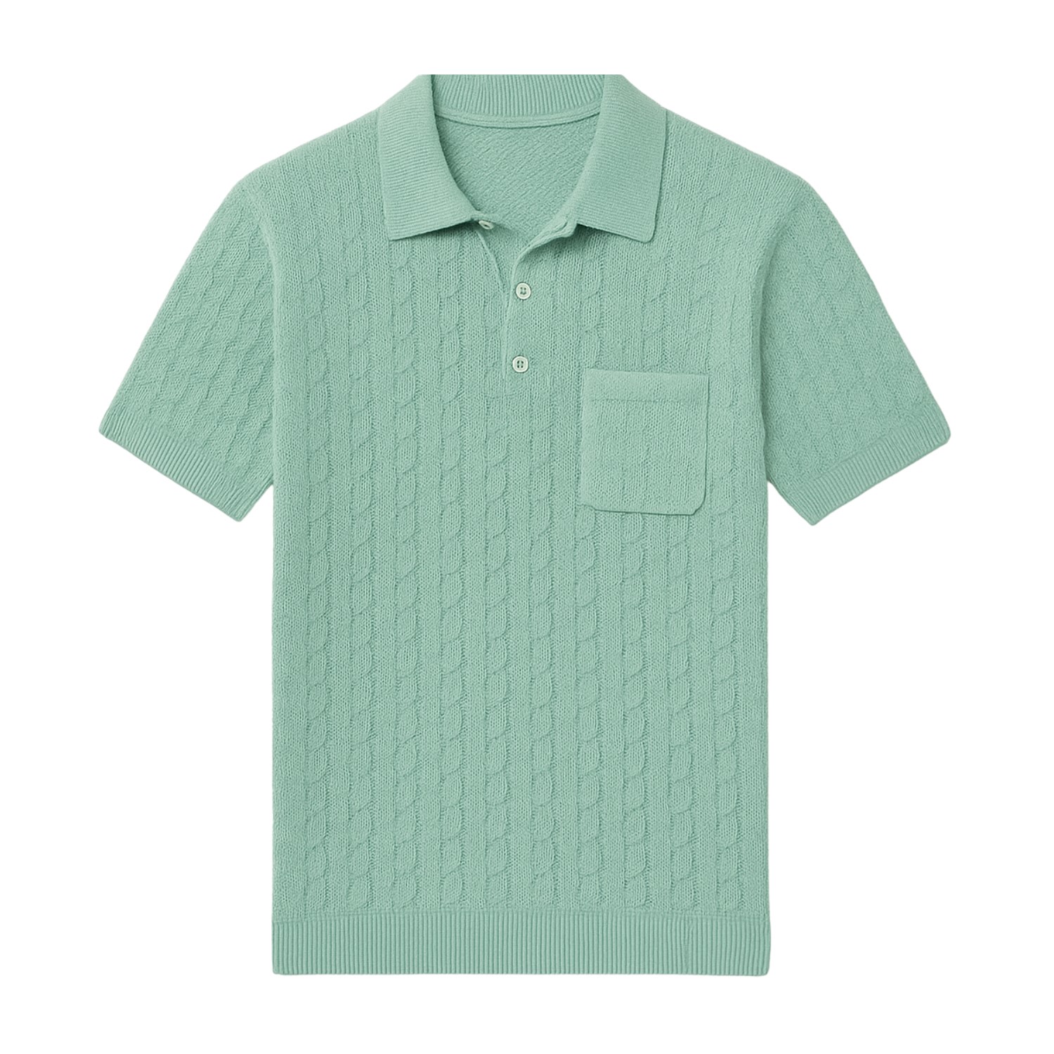 Live Kolibri Men's Blue Resort Wear Cashmere Feel Polo Shirt