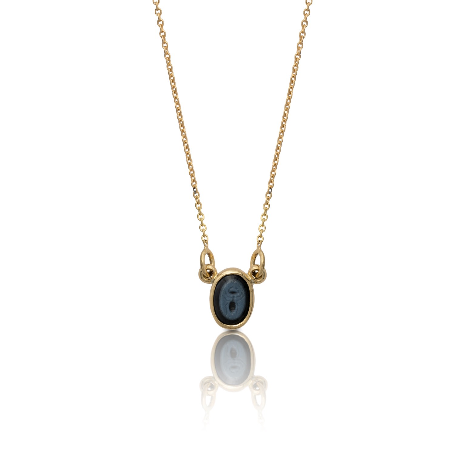 Women’s Blue / Black Ant Nicolo Gold Pendant Kallos Fine Jewellery