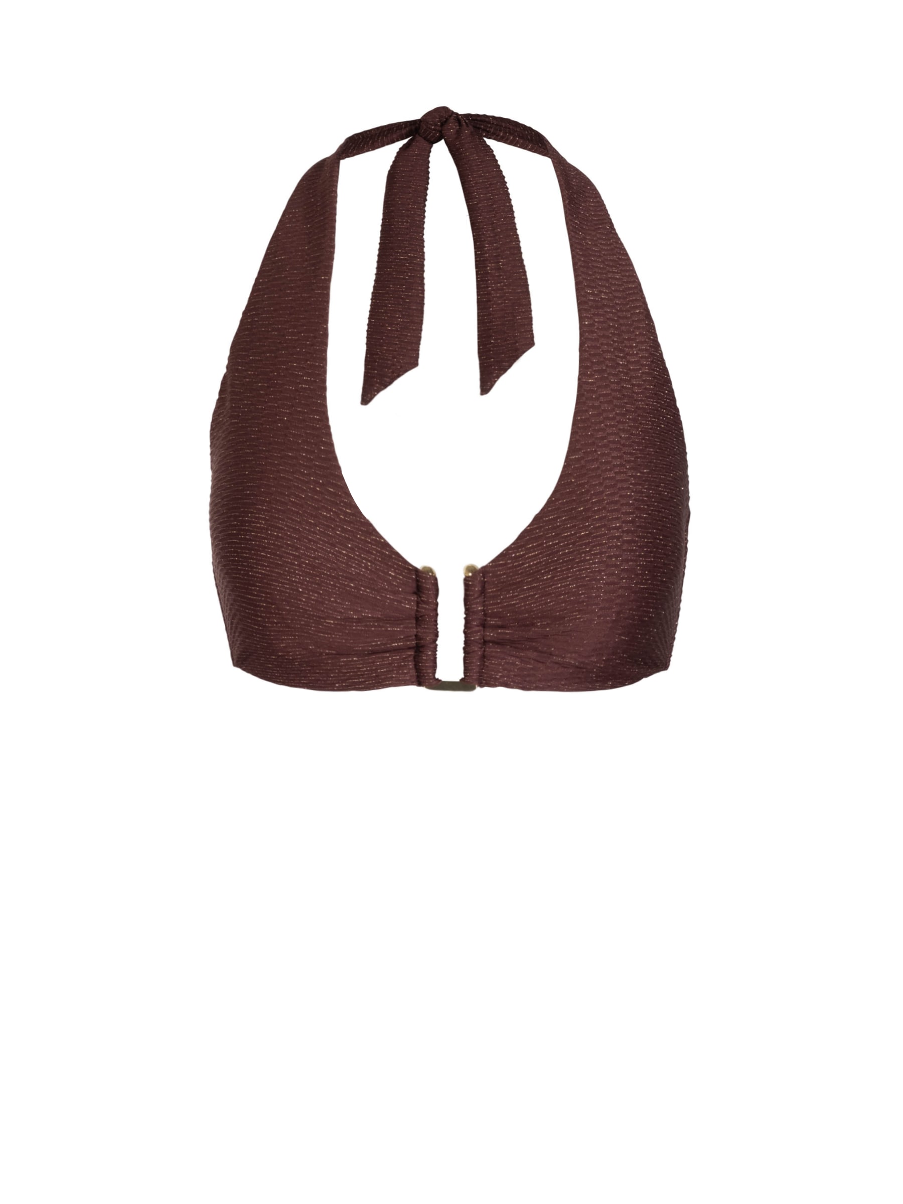 Change Of Scenery Women's Gold / Brown / Neutrals Shana Top In Cacao Metallic In Brown