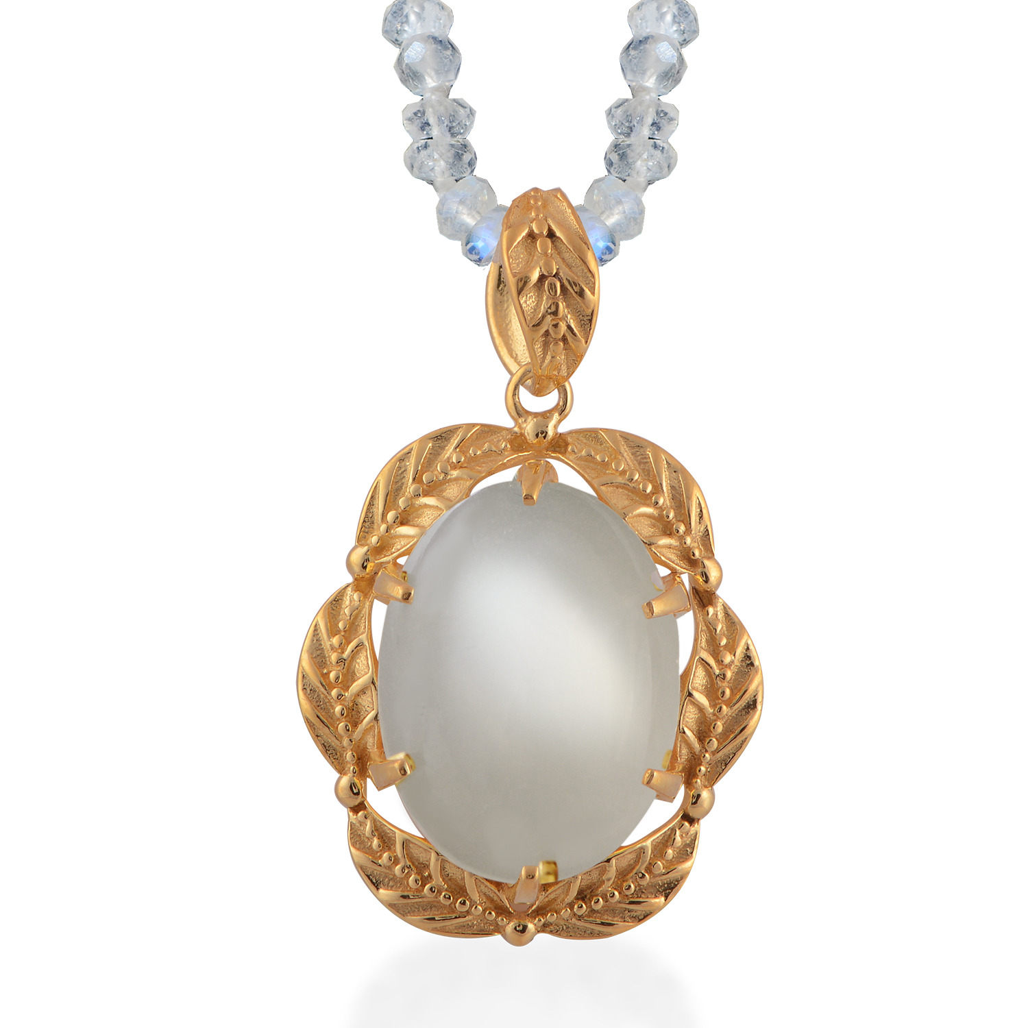 Women’s White Tashi Moonstone Pendant Emma Chapman Jewels