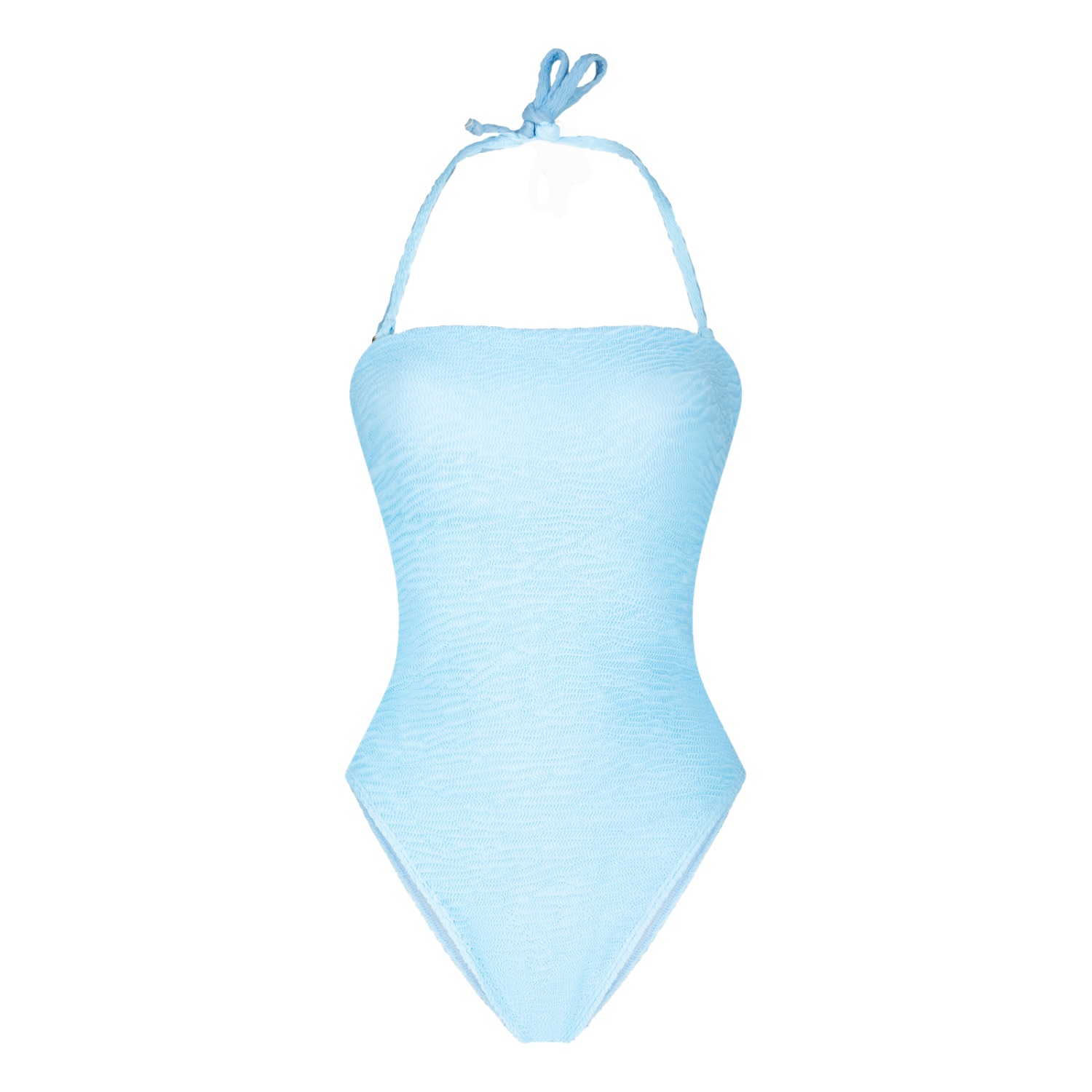 Women's Marbella Aqua Blue Crinkle Swimsuit | Xs/S | Maison Tangerine