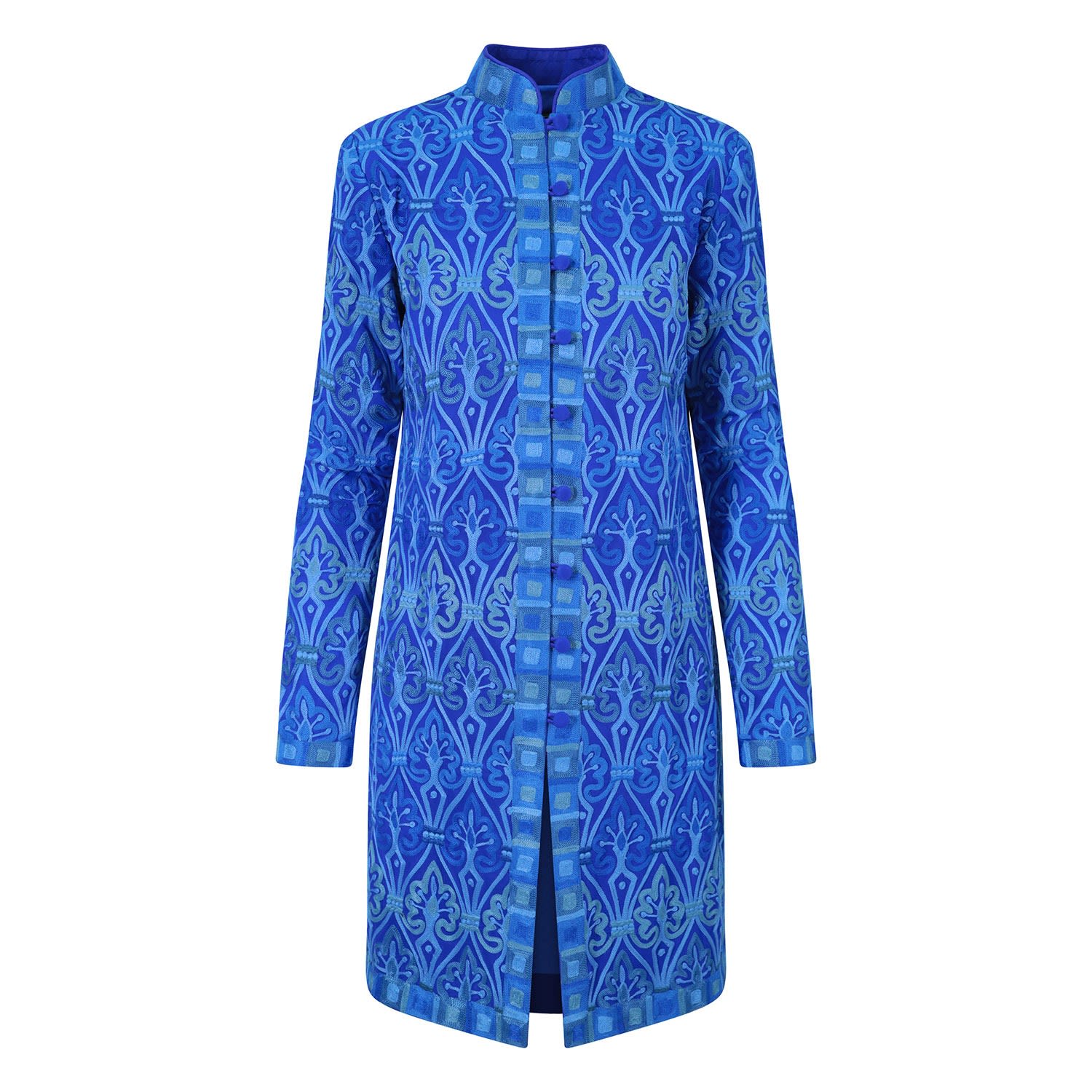 Women's Blue Mystique Embroidered Jacket | Large | Beatrice Von Tresckow