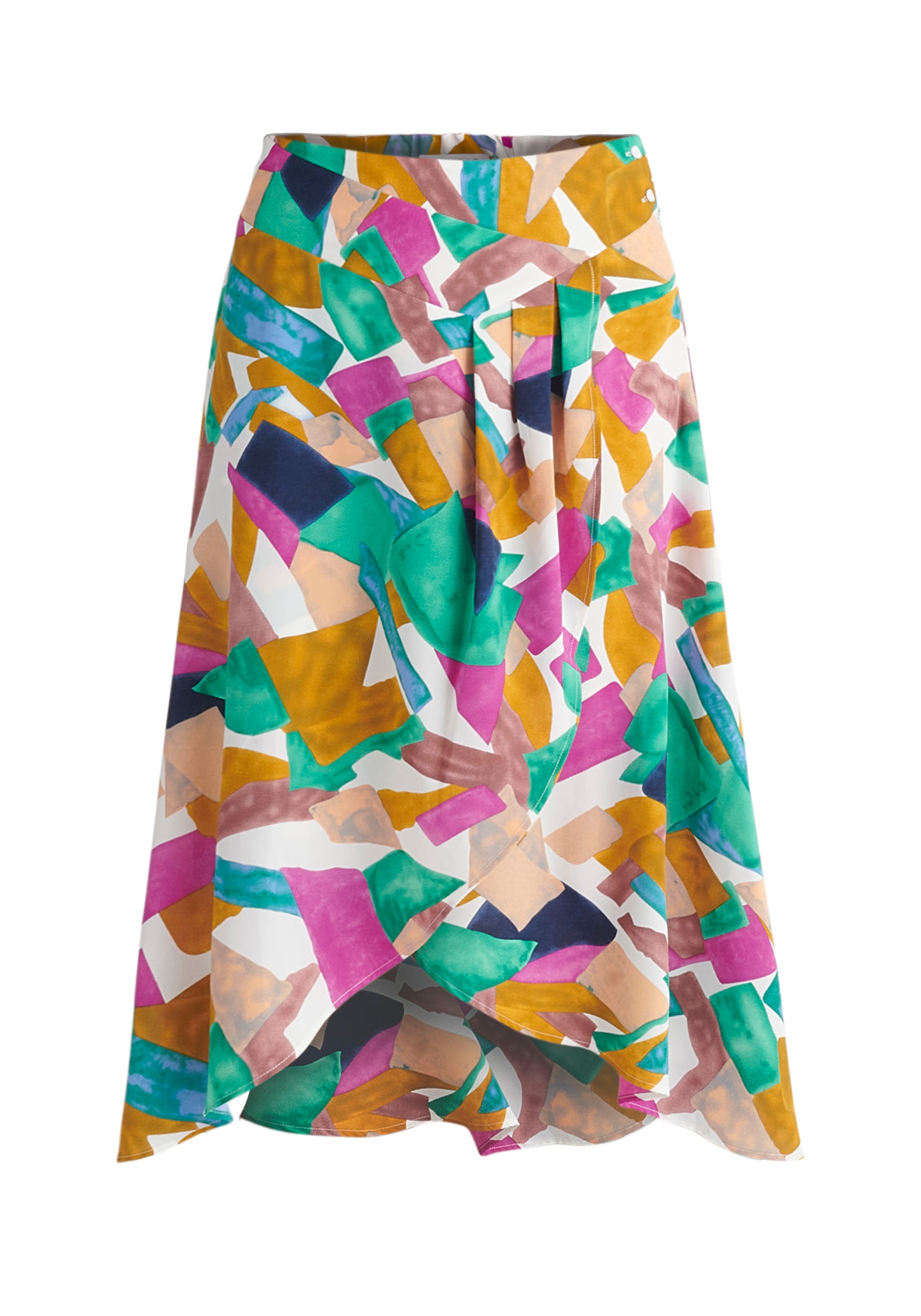 Women’s Asymmetric Geometrical Print Skirt Large Paisie