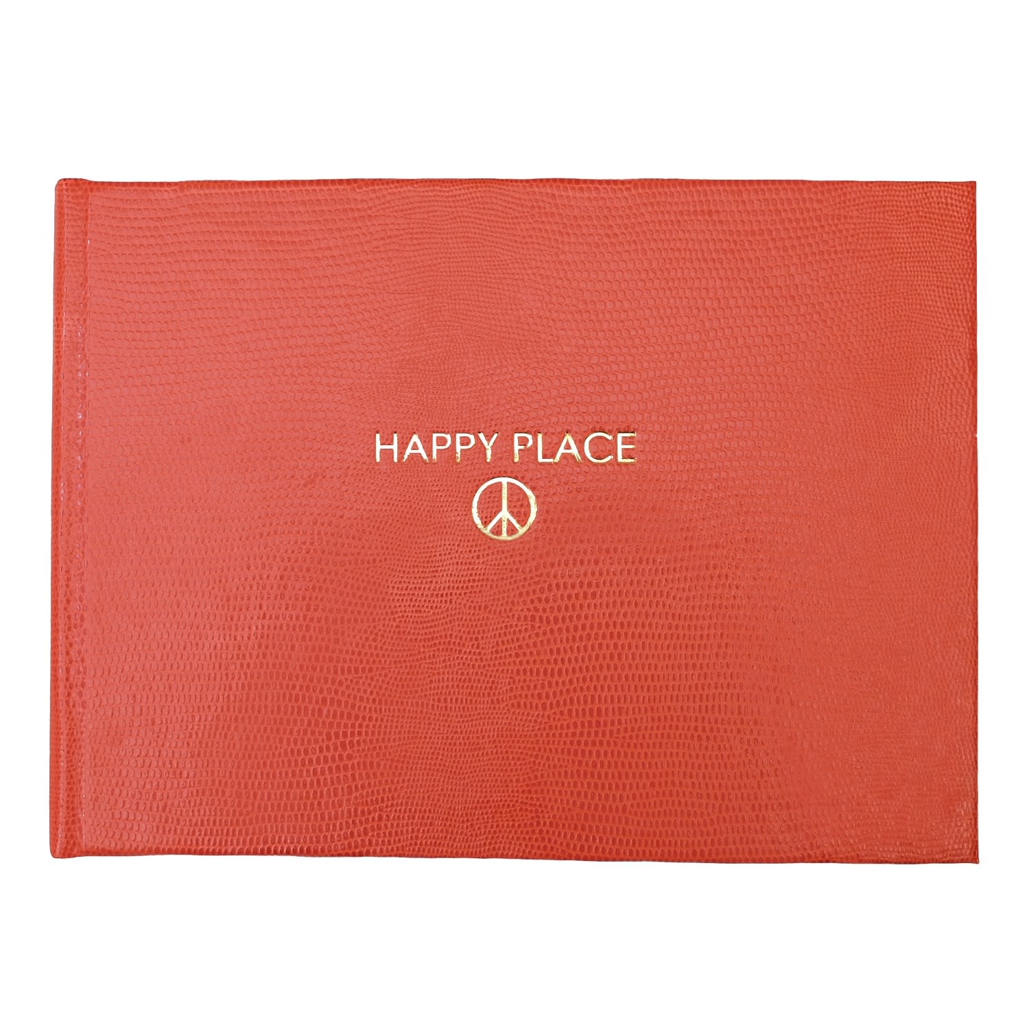 Yellow / Orange Happy Place Visitors Book Sloane Stationery