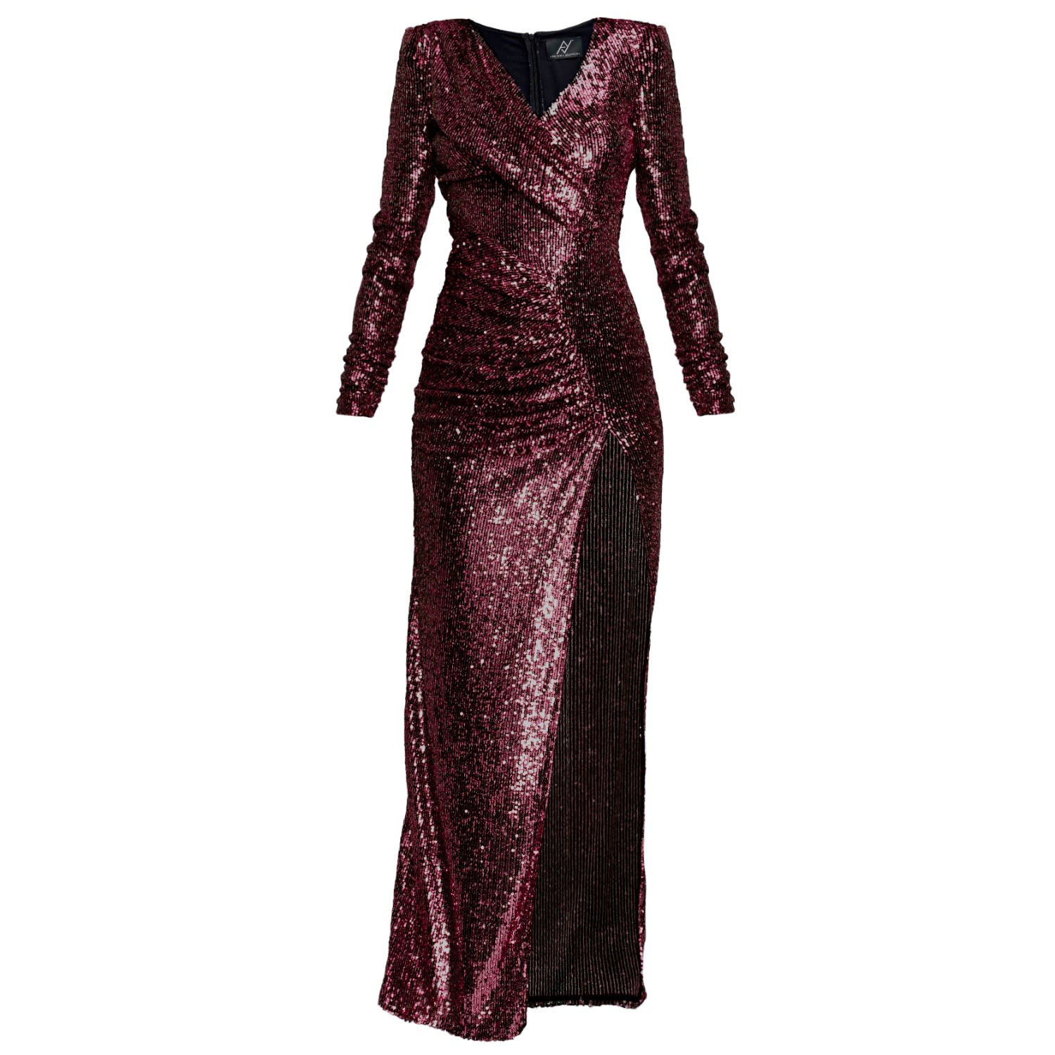 Women’s Red Sequin Aurora Dress Burgundy Xxs Angelika Jozefczyk