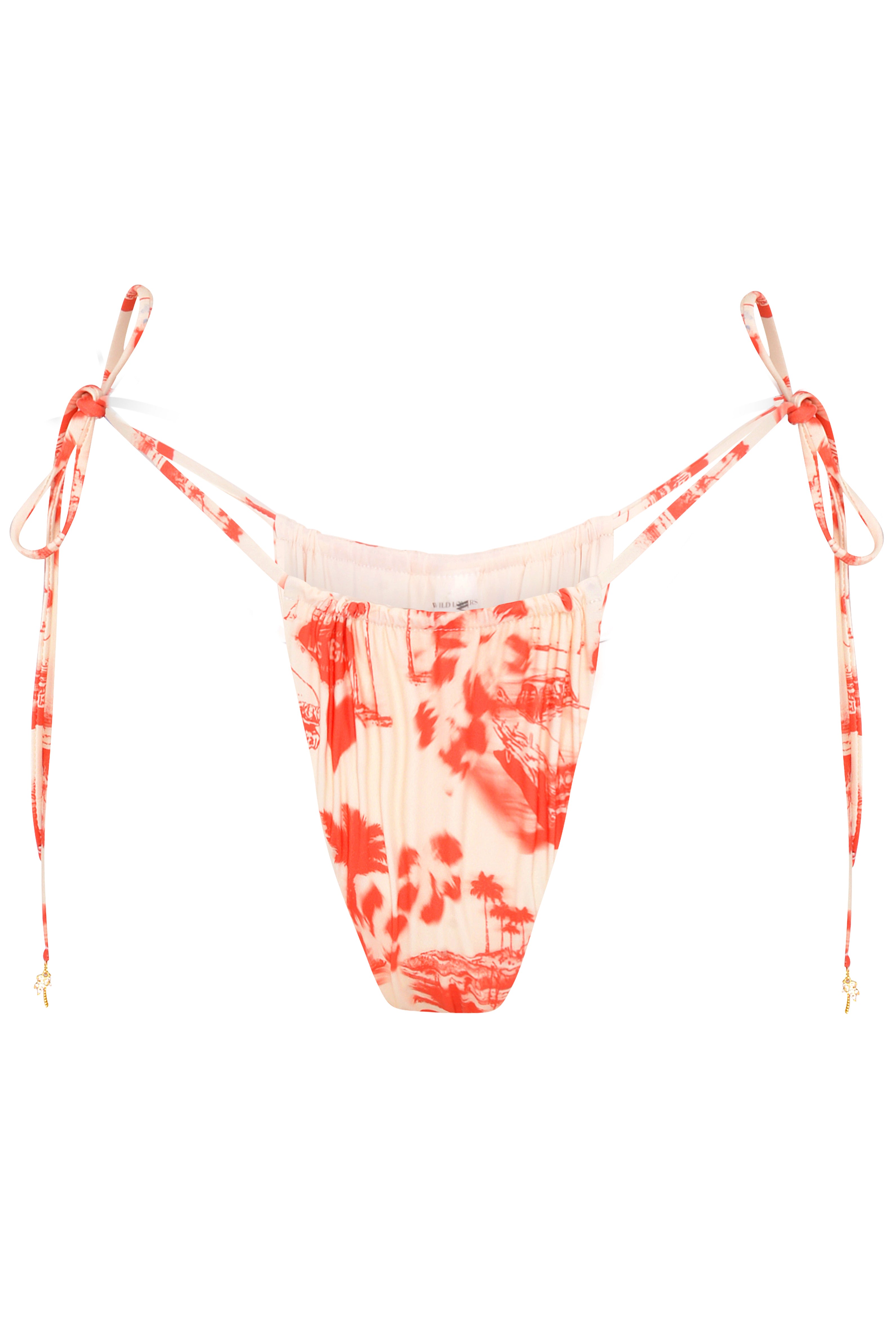 Women’s White / Red Fiji Bikini Bottoms Extra Small Wild Lovers London