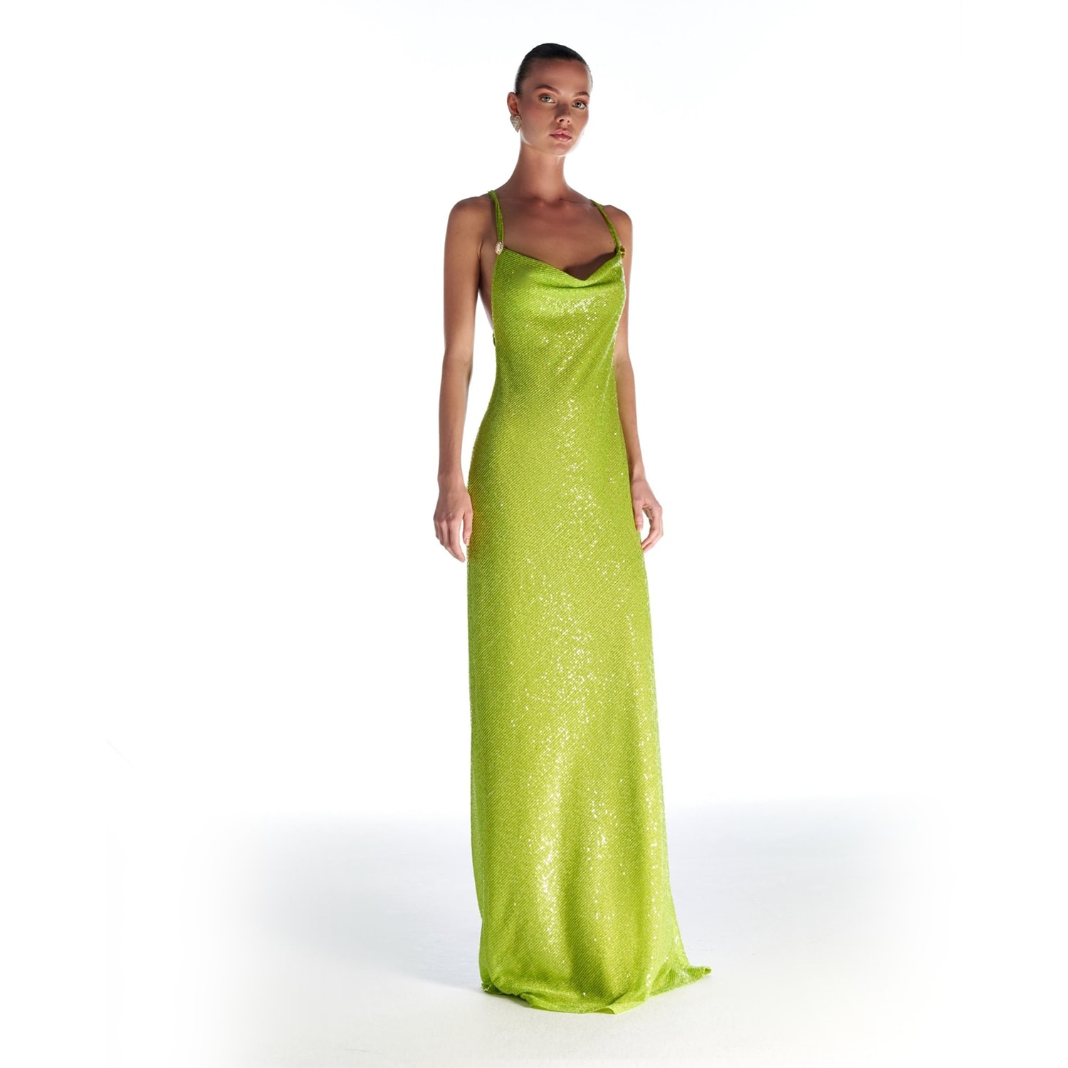 Gigii's Women's Green Aure Glam Dress
