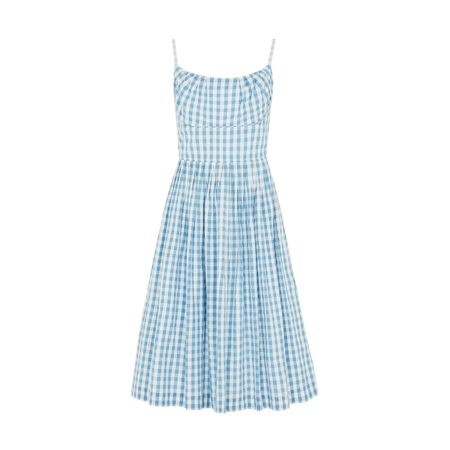 Women’s Blue / White Enid India Blue Check Dress XXL Emily and Fin