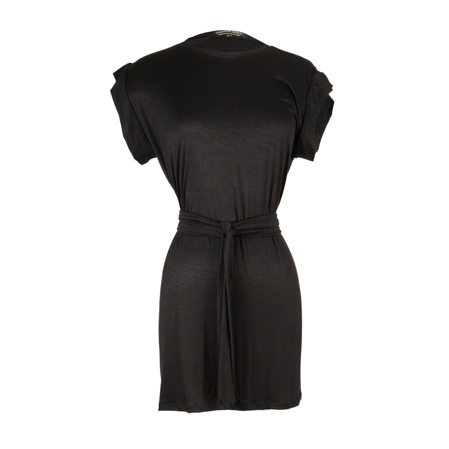 Jennafer Grace Women's Black Tunic With Tie In Black