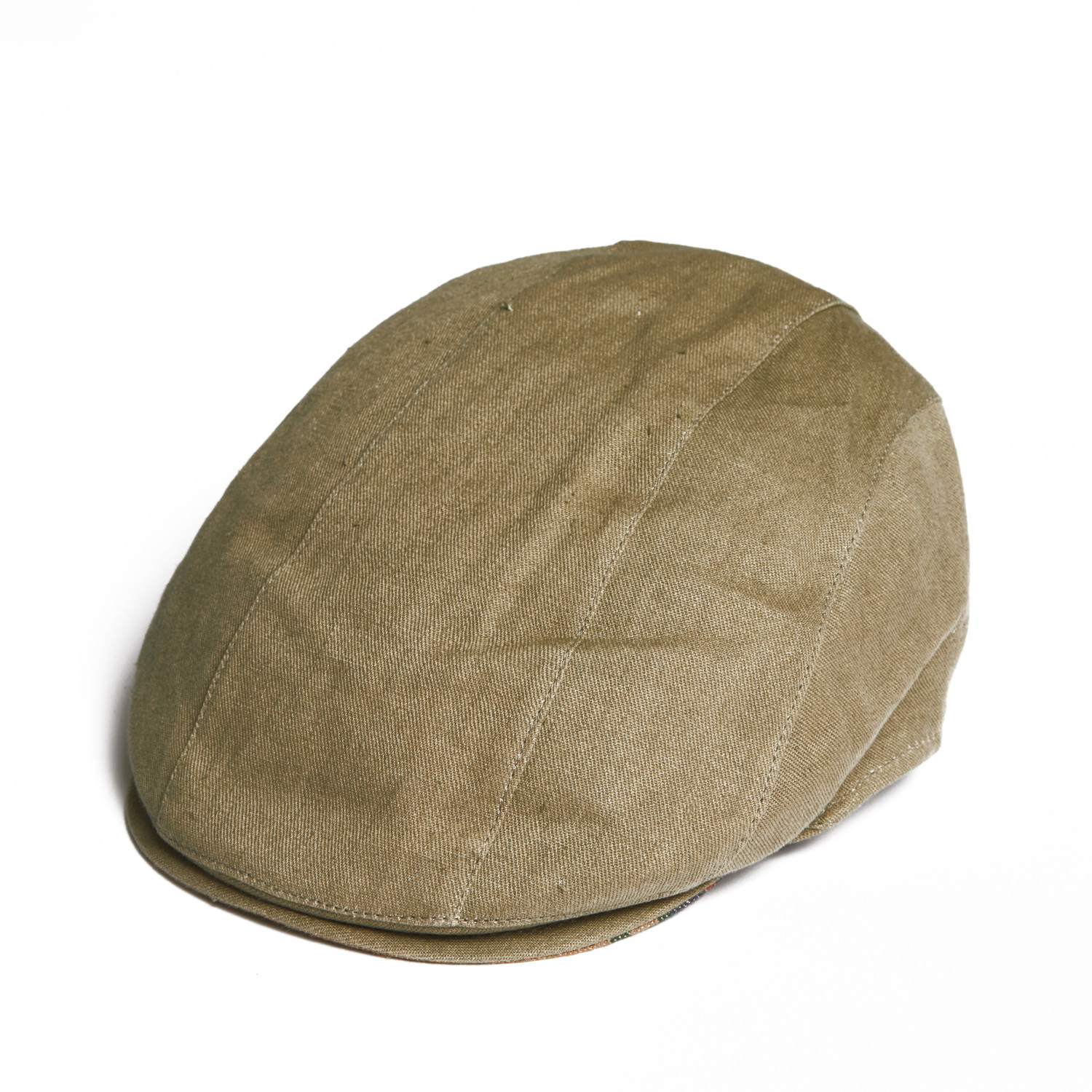 Dasmarca Hats Green Louie Olive Italian Linen Summer Tailored Summer Cap For Men