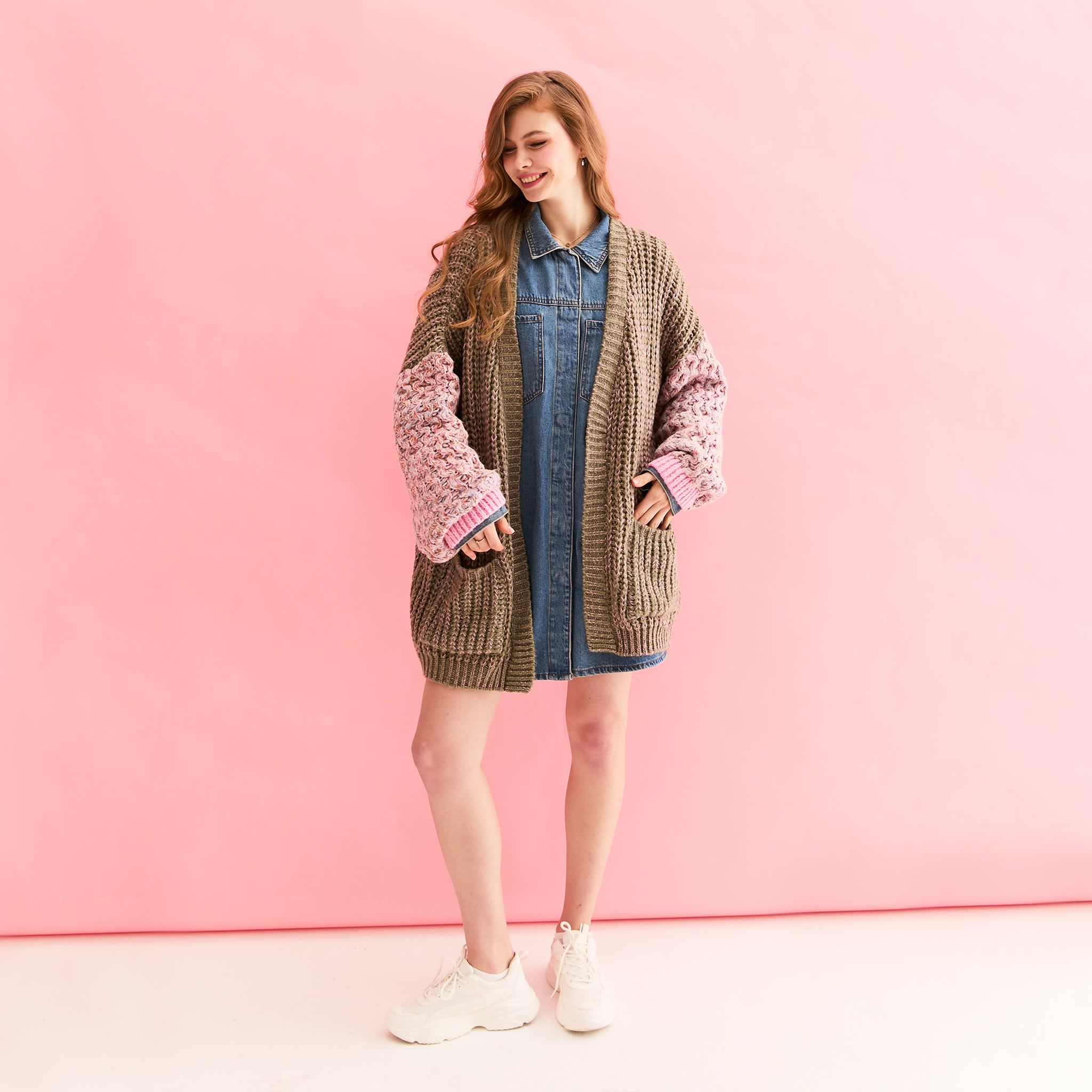 Oversize balloon sleeve knit cardigan 2025