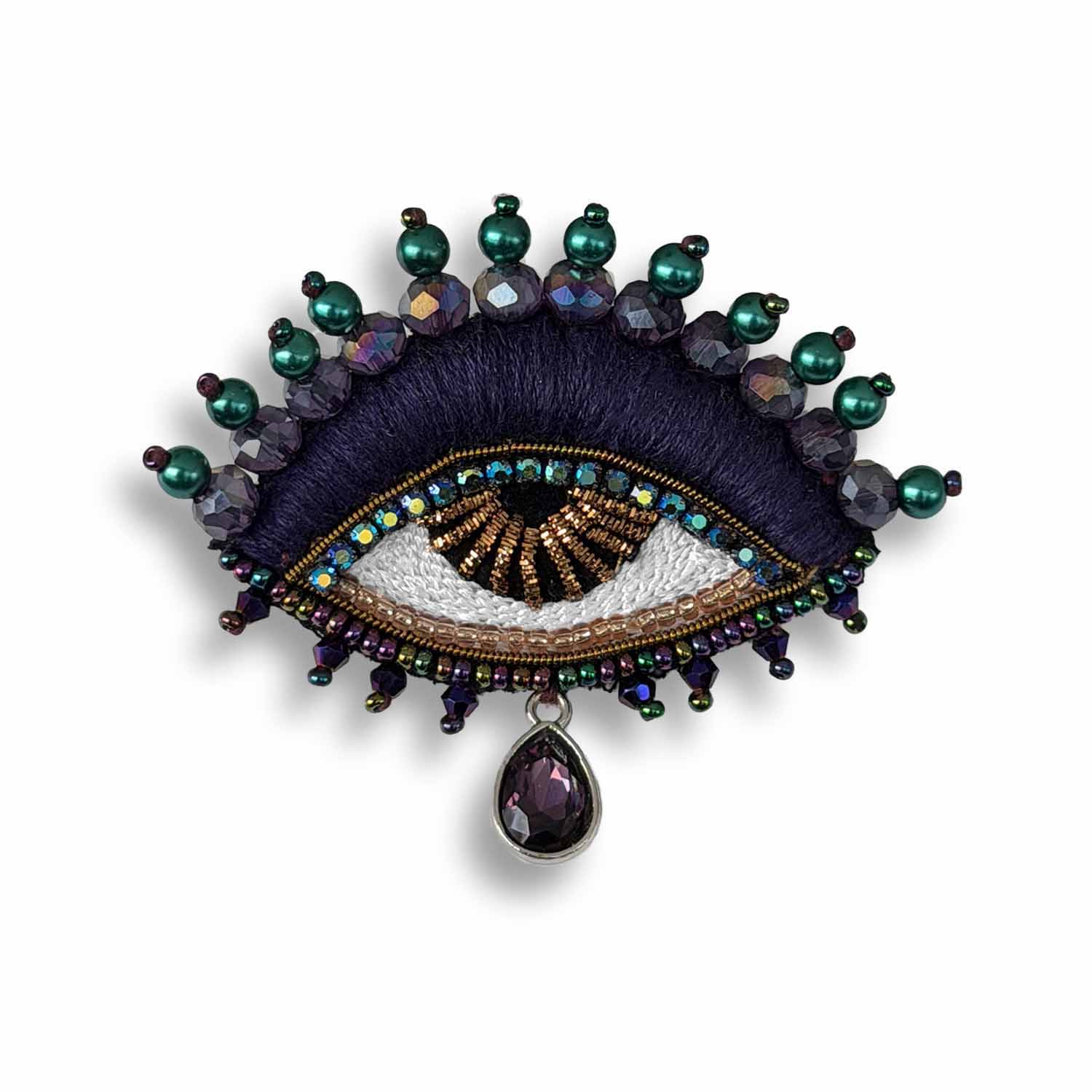 Women's Purple Eye Talisman Brooch – Spellbound Eye | Vetka