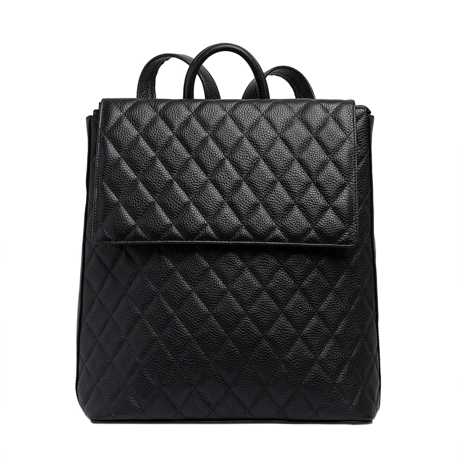 Laura Olaru Women's Antonia Quilted Black Leather Backpack In Black