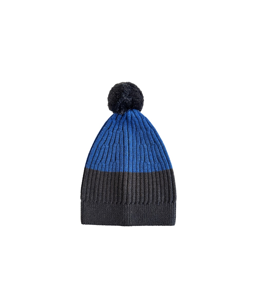 Mabli Women's Blue / Black Gwyllion Beanie - Umber / Denim In Blue/black