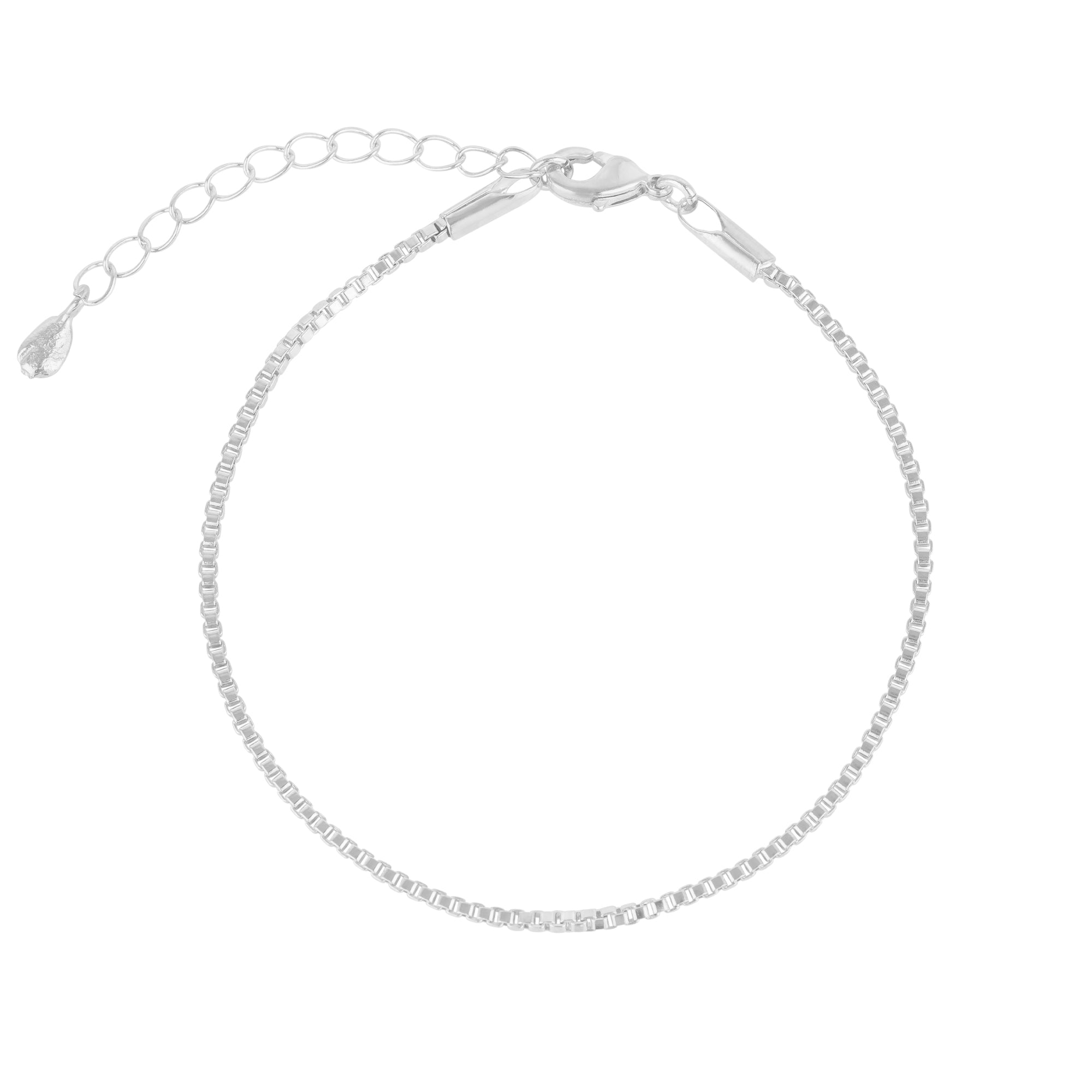 Mejoma Women's Tiny Cubicle Silver Chain Bracelet In Silver