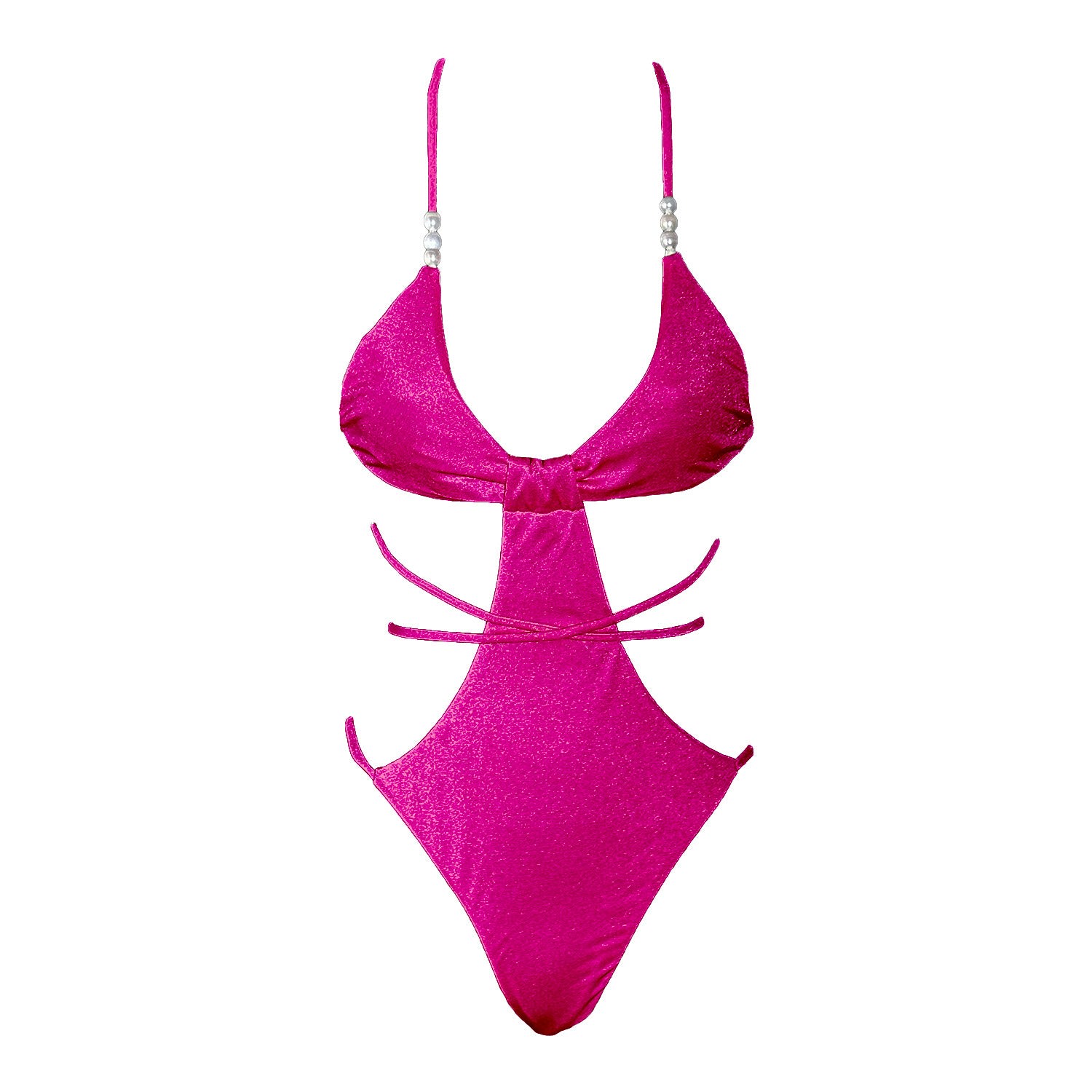 Women’s Pink / Purple The Pearl Shimmer One Piece Swimsuit - Pink Large Inbodi Swim