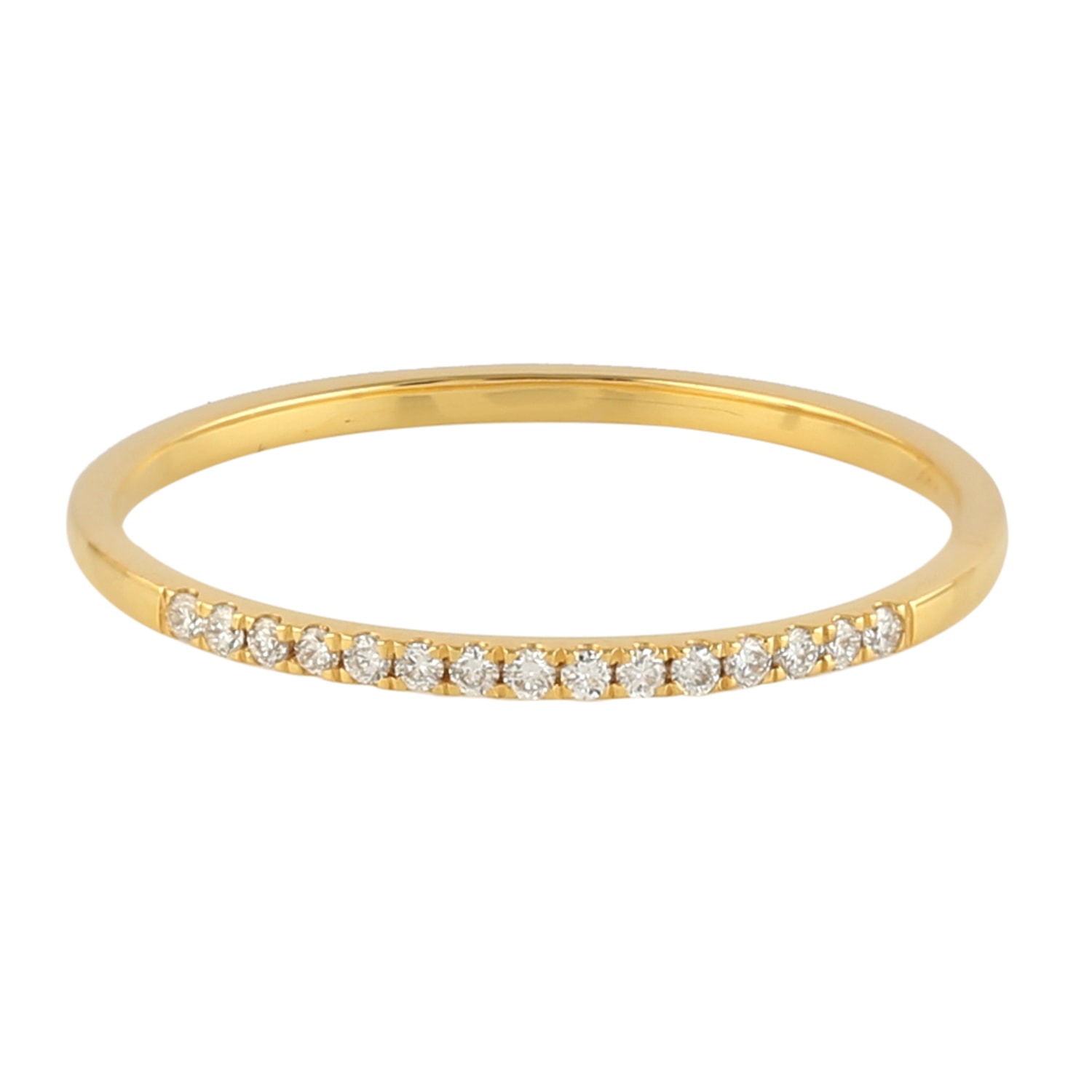 Artisan Women's Gold / White Designer Yellow Gold Ring With Natural Diamond In Gold