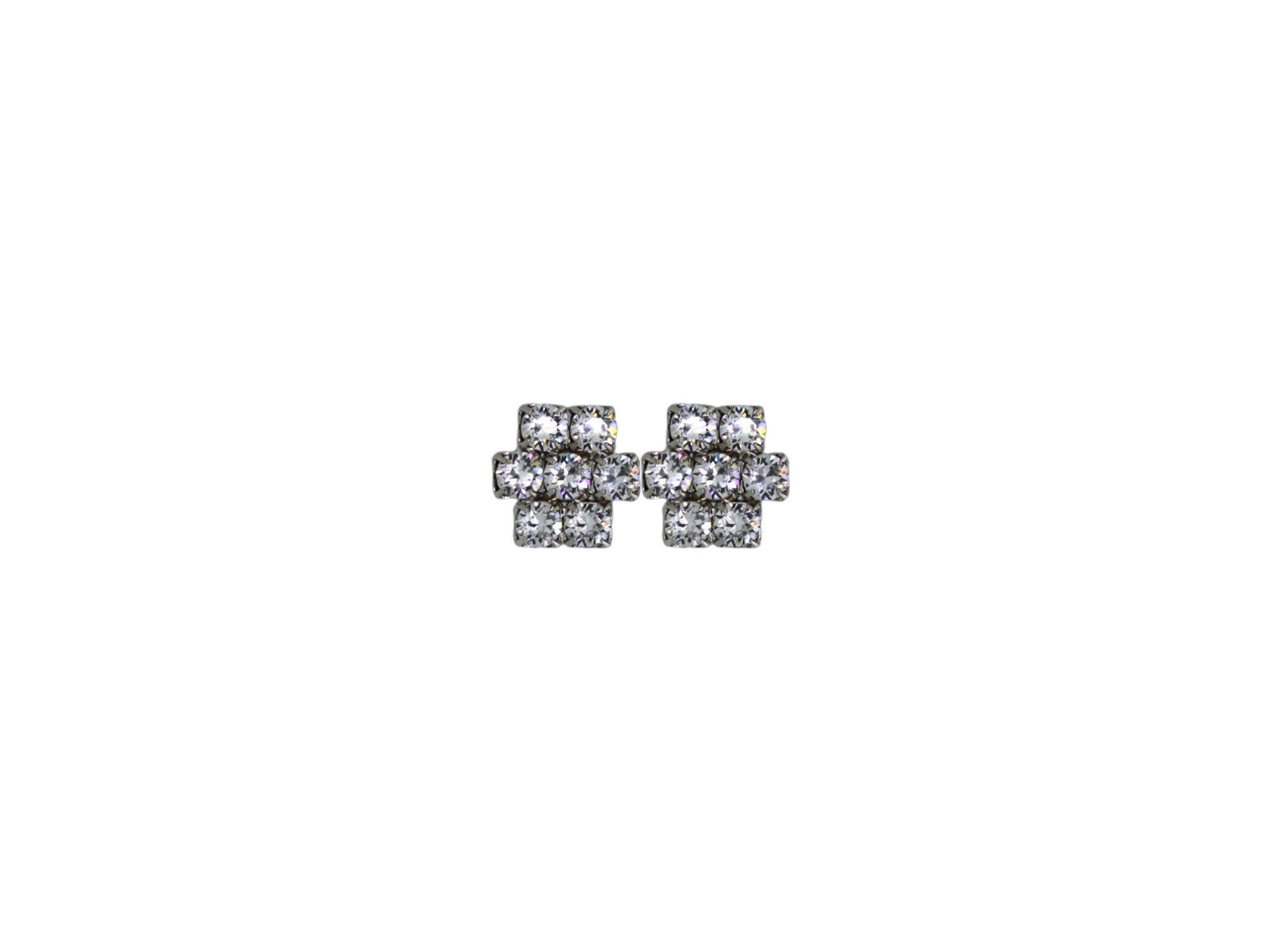 Vickisarge Women's Neutrals The Clear Hive Earrings In Platinum - Pierced