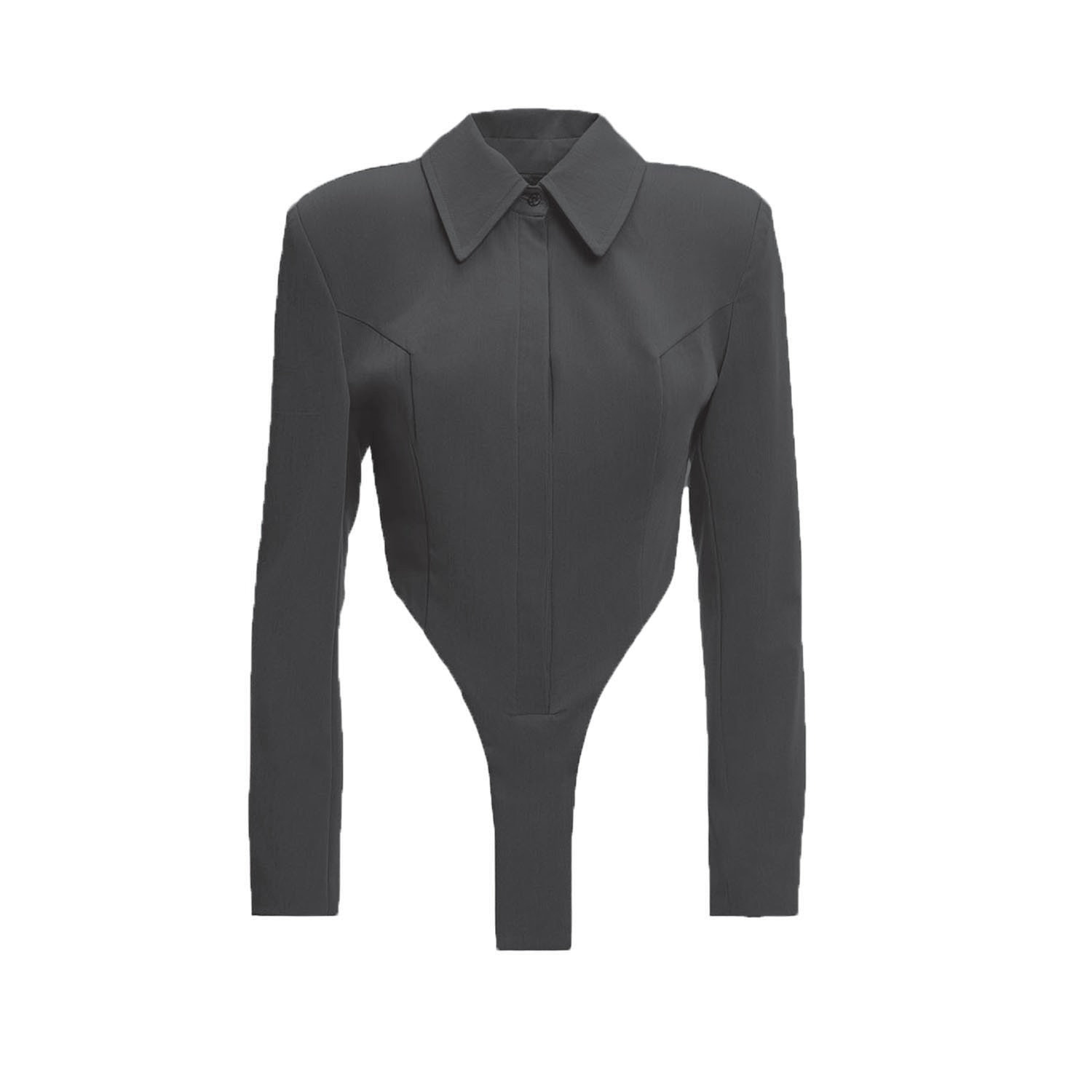 Bluzat Women's Grey Body Shirt In Grey