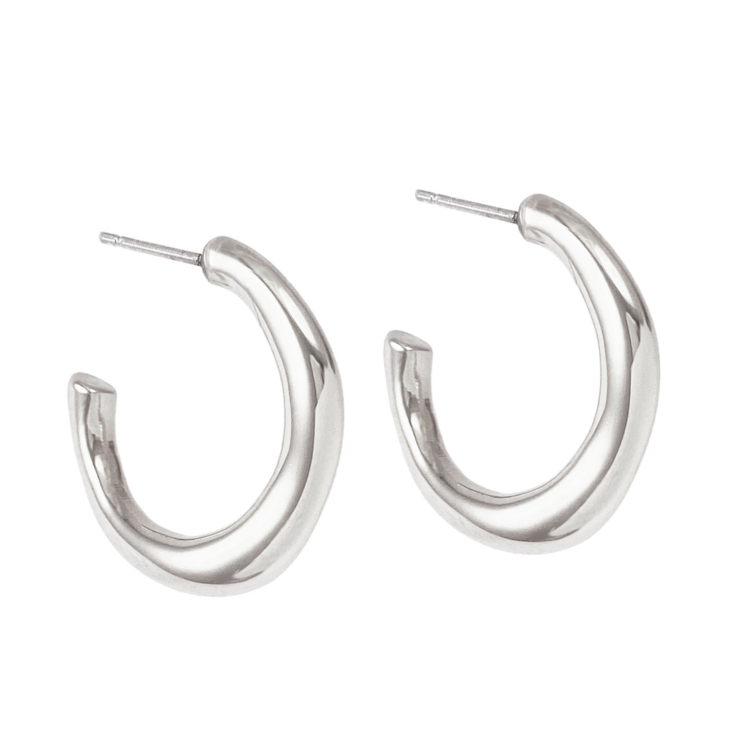 Women’s Rio Hoops Medium - Silver Biko