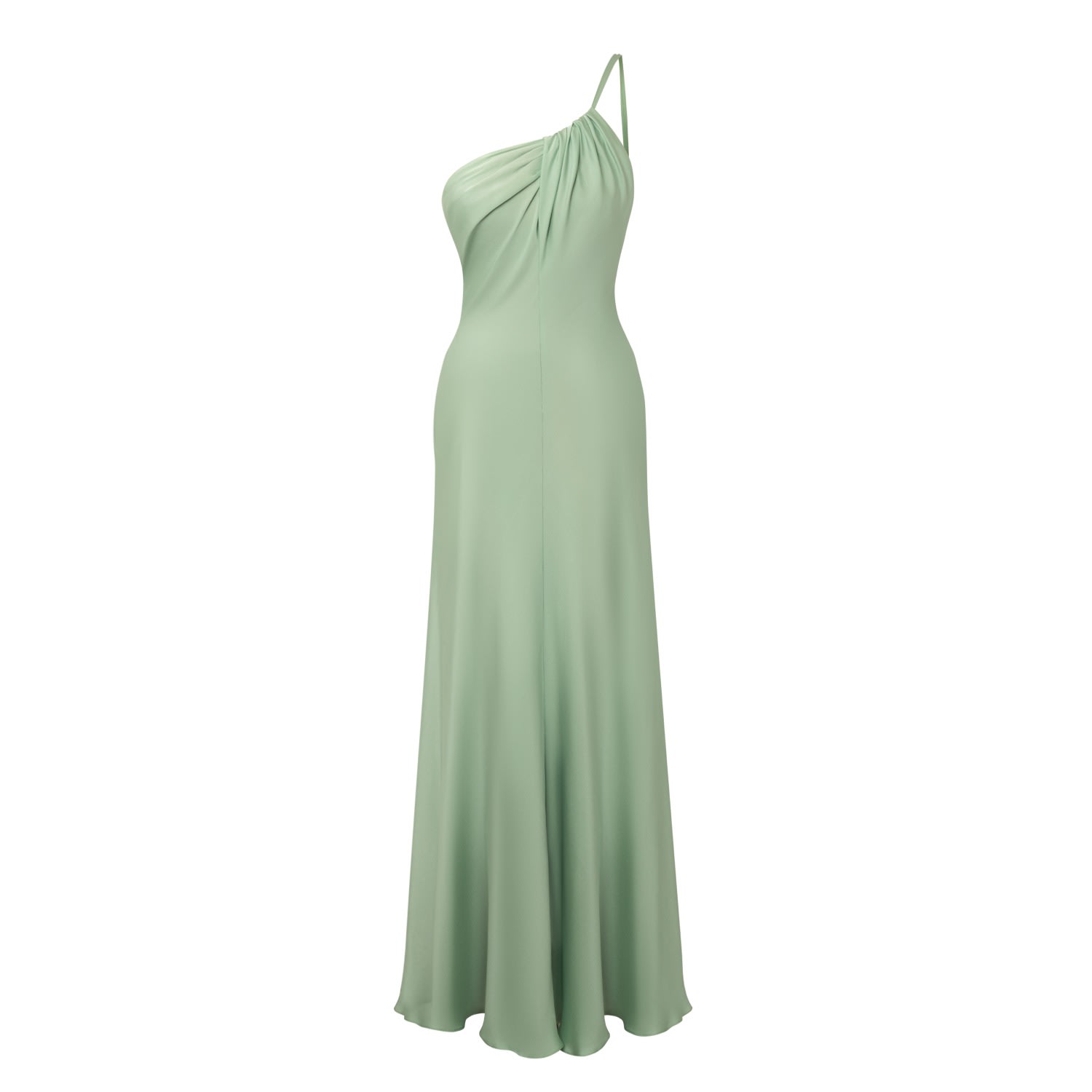 Lily Phellera Women's Green Ambrosia Silk Slip Evening Gown In Green