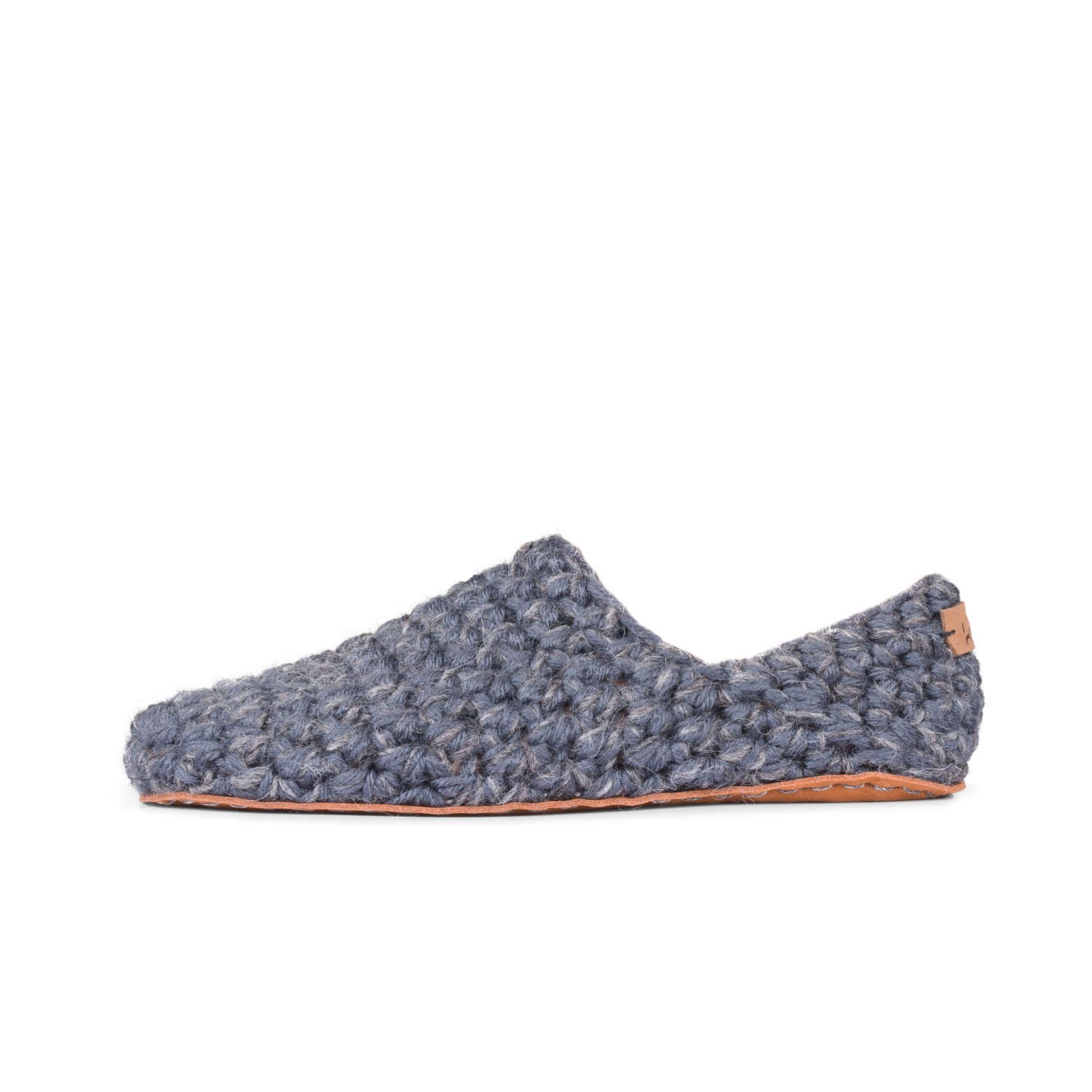 Handmade Bamboo Wool Slippers In Charcoal Gray Kingdom of Wow Wolf Badger