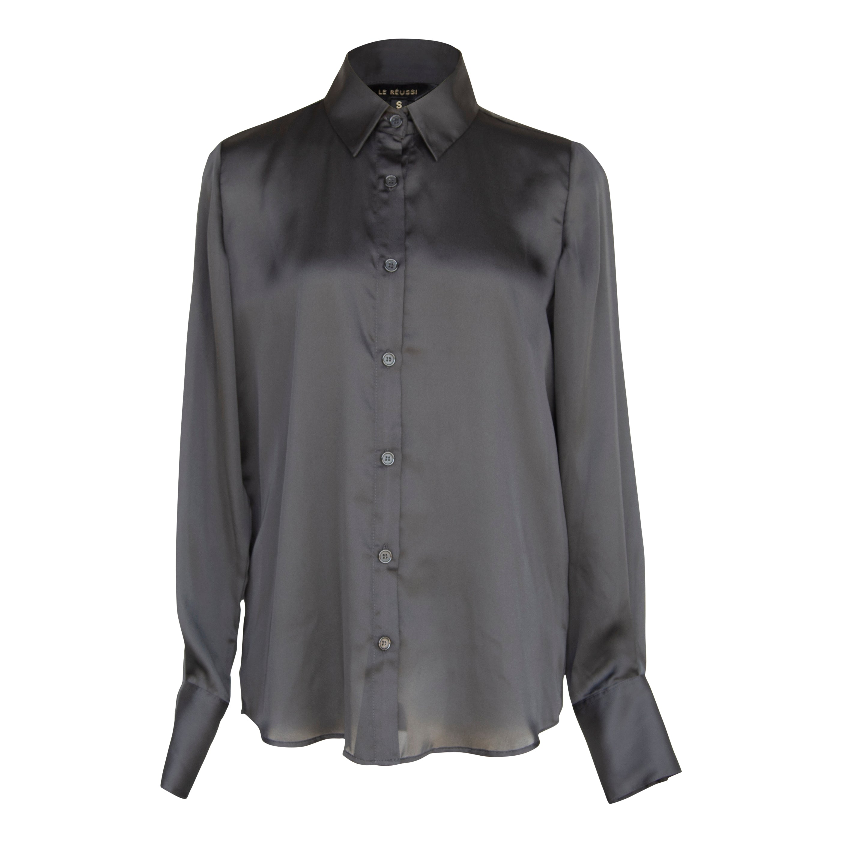 Le Réussi Women's Elegance Silk Shirt In Black