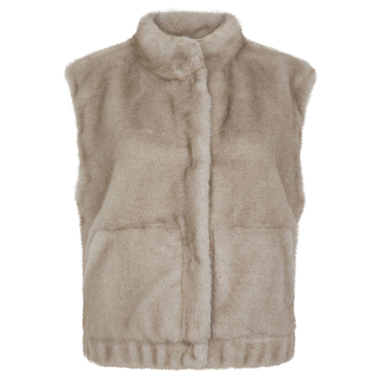 Nooki Design Women's Isla Faux Fur Gilet In Grey In Neutral