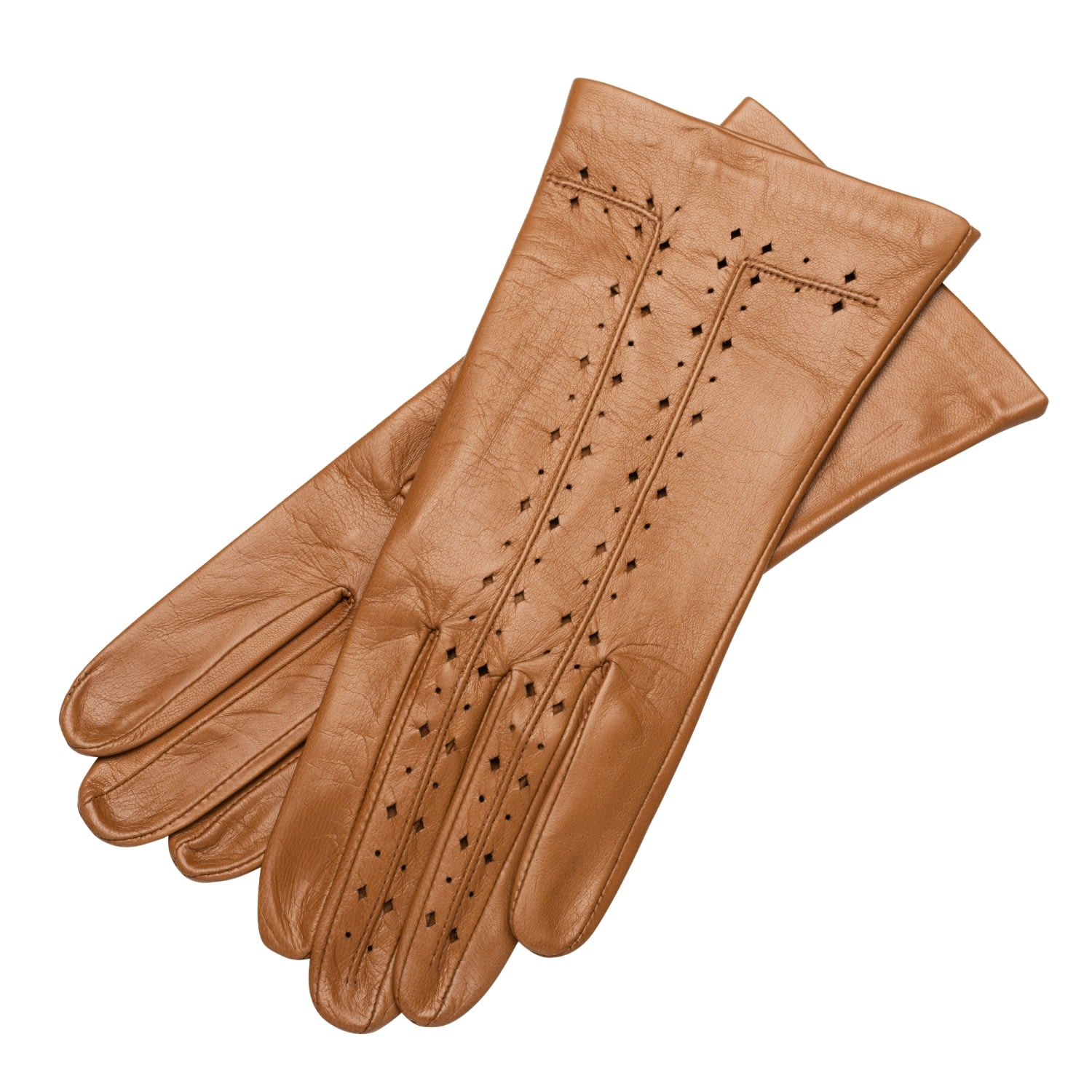 1861 Glove Manufactory Women's Brown Ravello - Camel Leather Gloves For Woman In Brown