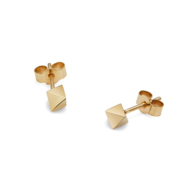 Shop Myia Bonner Gold Octahedron Stud Earrings