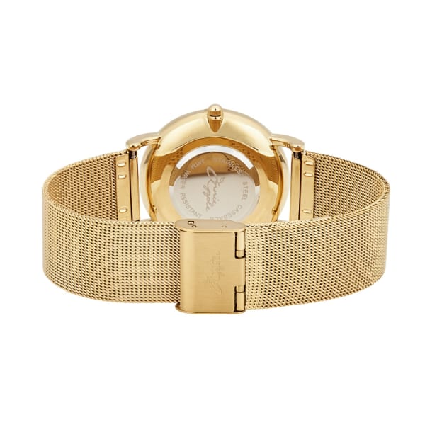 Bermuda Watch Company Annie Apple Alore Gold Mesh Hairdresser Scissor Hands Watch In Hands